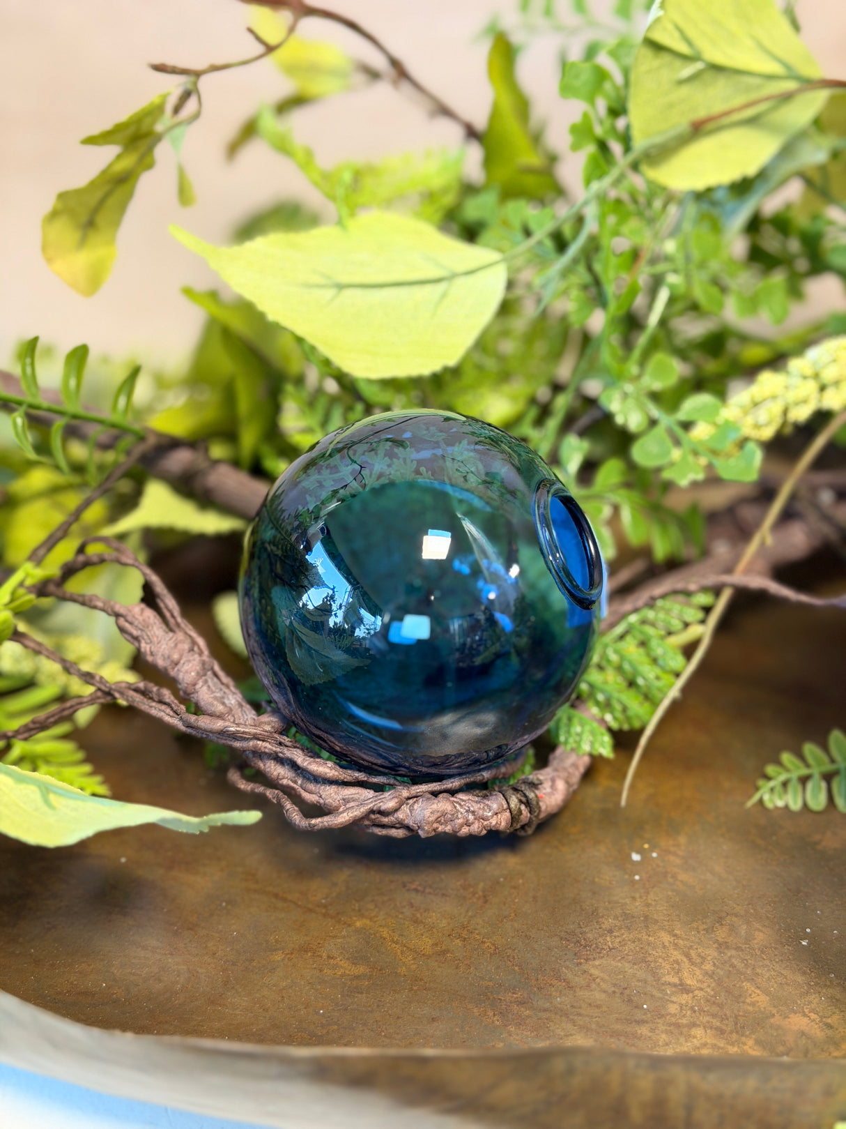 3" Rich Blue Glass Orb