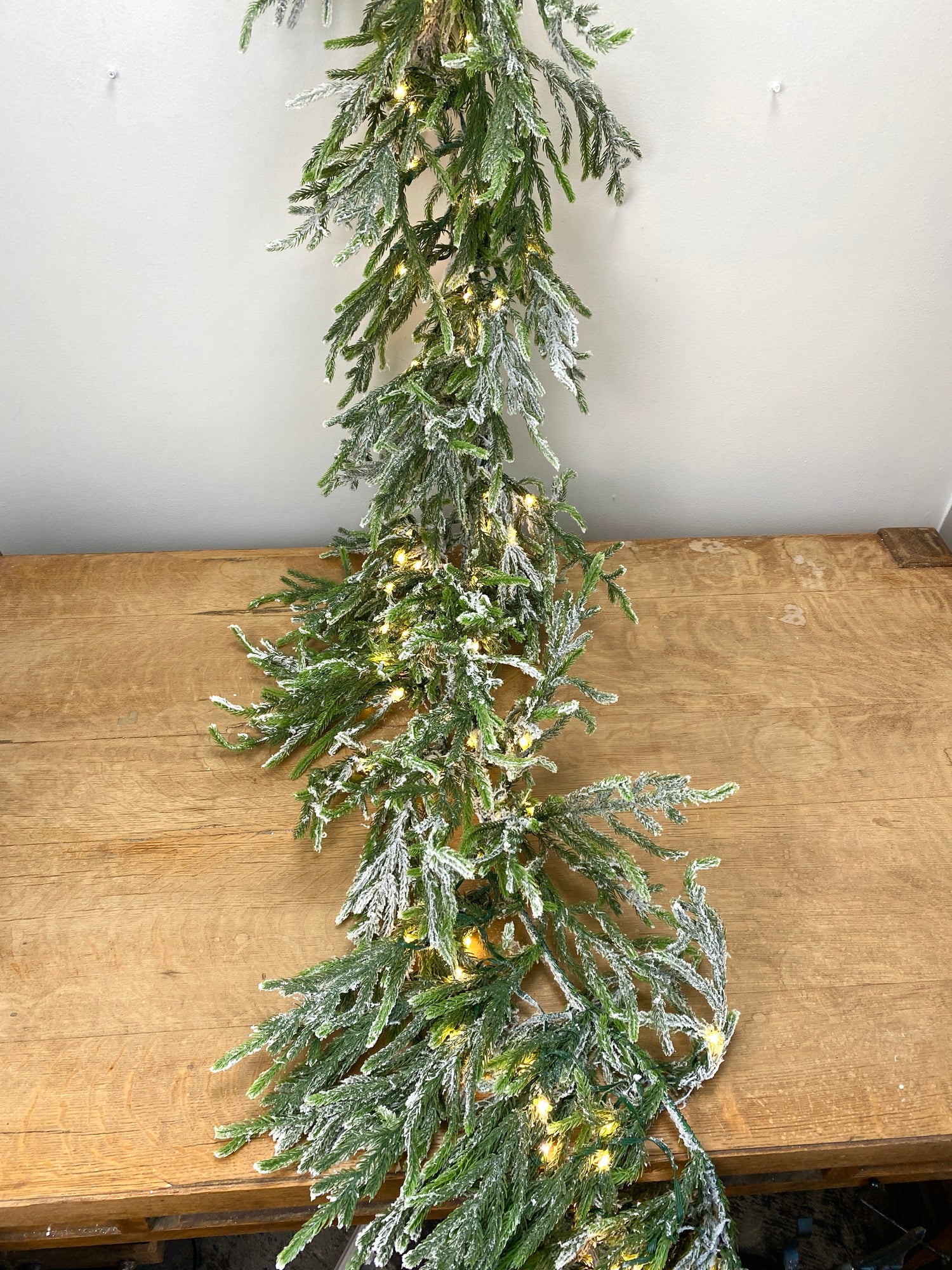 6' Frost Oversized Norfolk Lighted Garland
