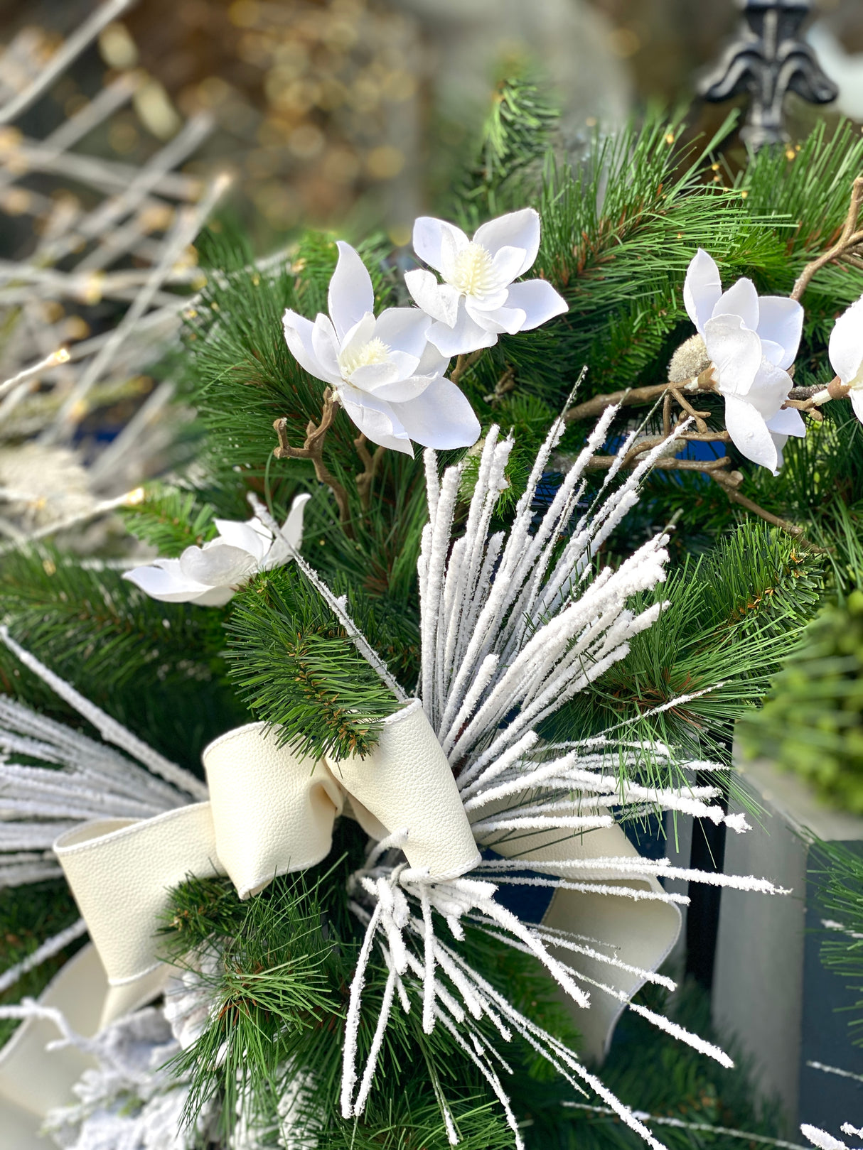 27" Snowy Splendor Wreath