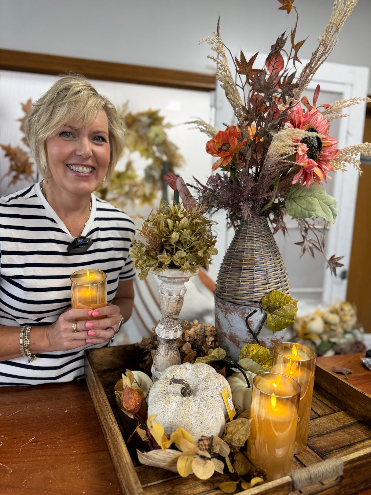 33" Dahlia Tapestry Drop-In