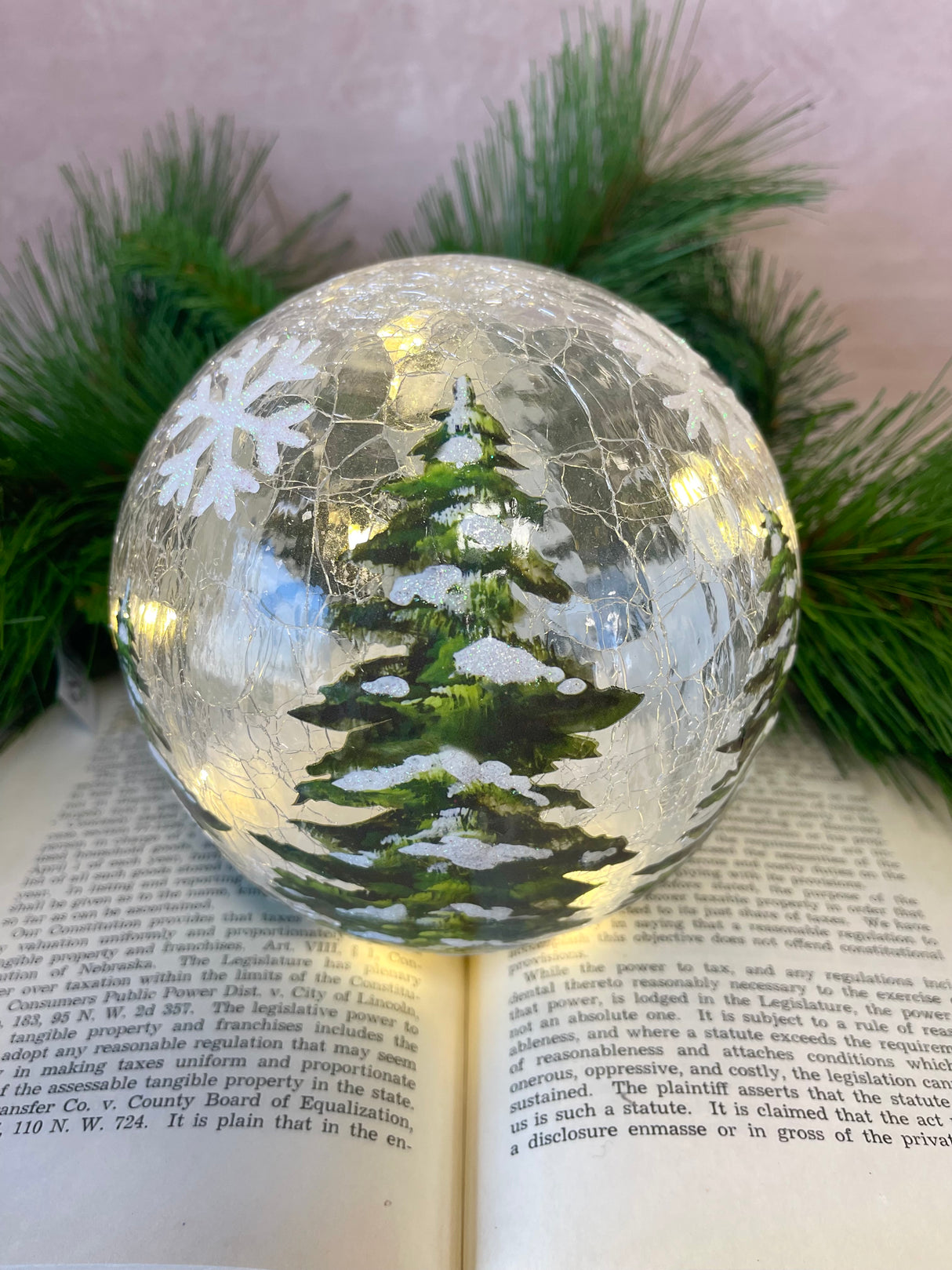 Winter Stories Lighted Glass Orb
