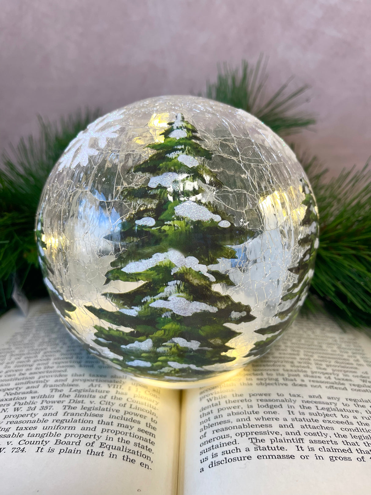 Winter Stories Lighted Glass Orb