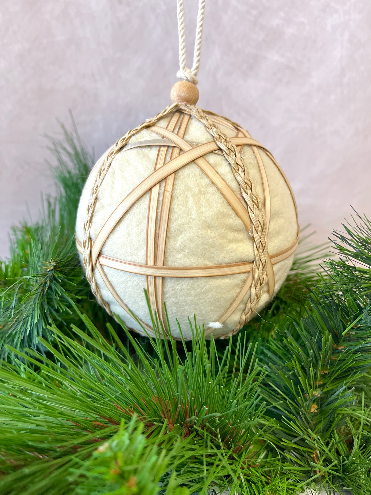 Nordic Rattan Felt Ornament