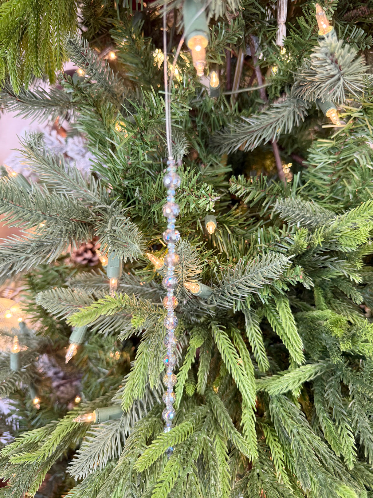 Pewter Bead Drop Ornament