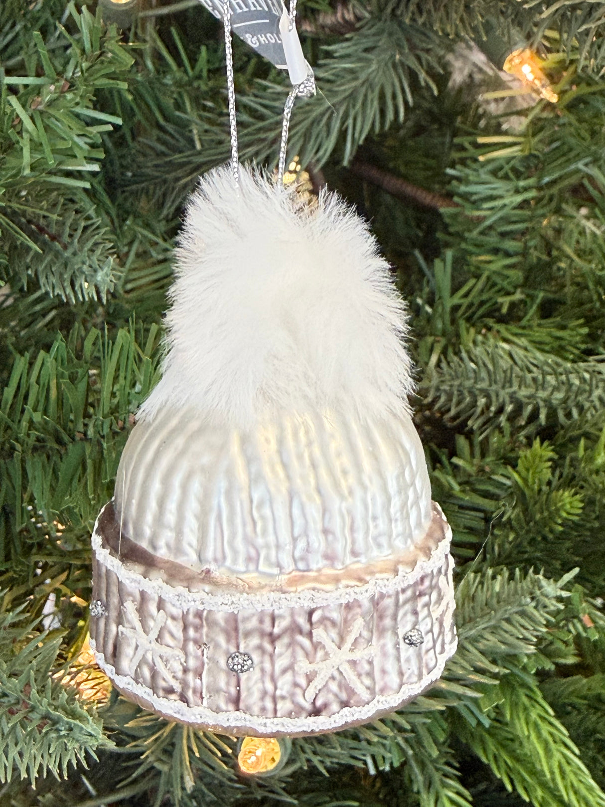 Winter Hat Glass Ornament