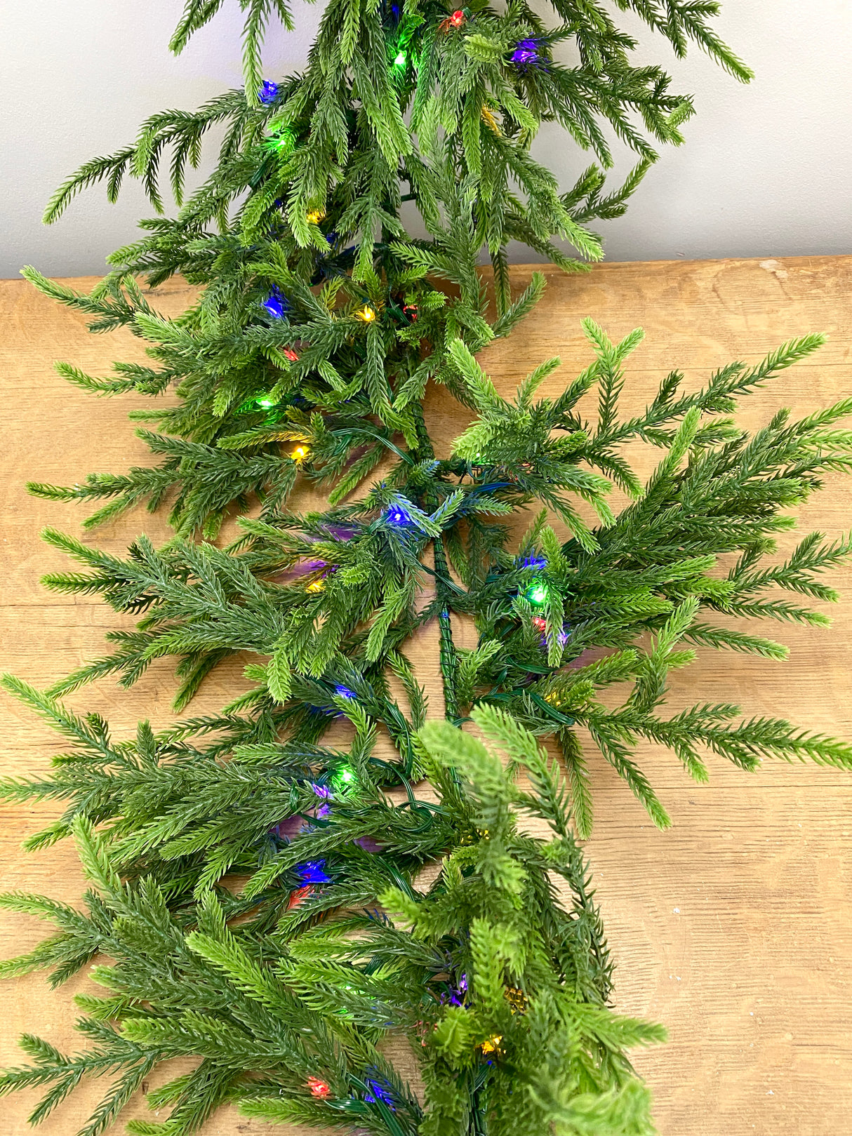 76” Green Oversized Norfolk Lighted Garland