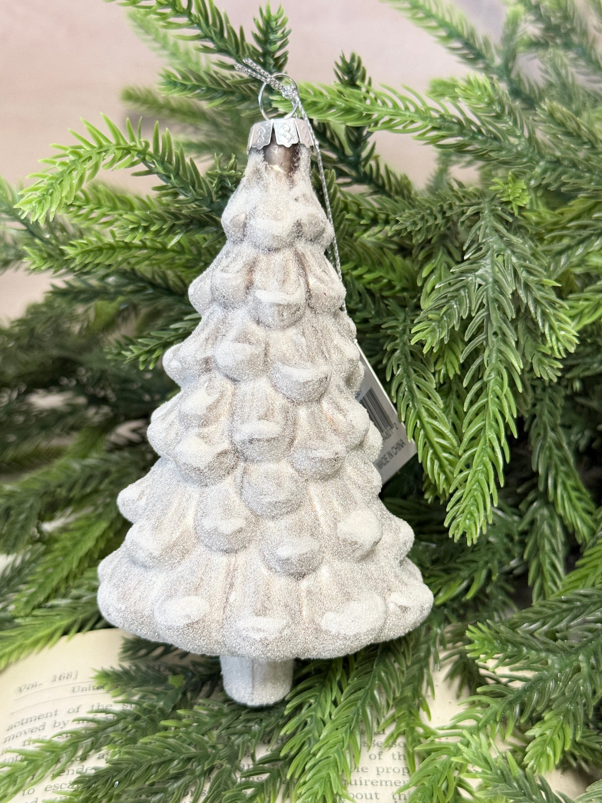Frosty Glass Tree Ornament