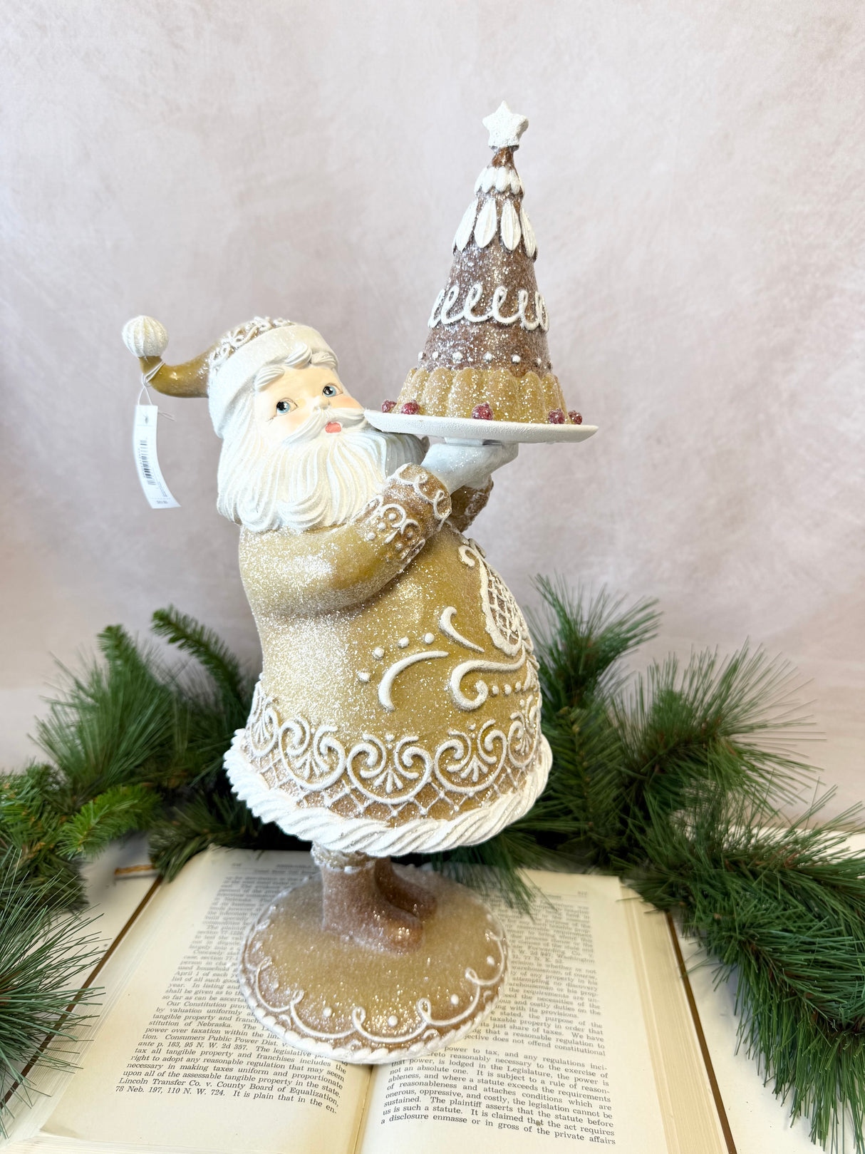 Gingerbread Resin Santa With Cake