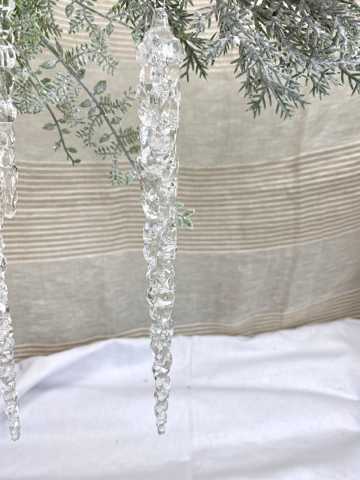 Believe Acrylic Icicle Ornament Set