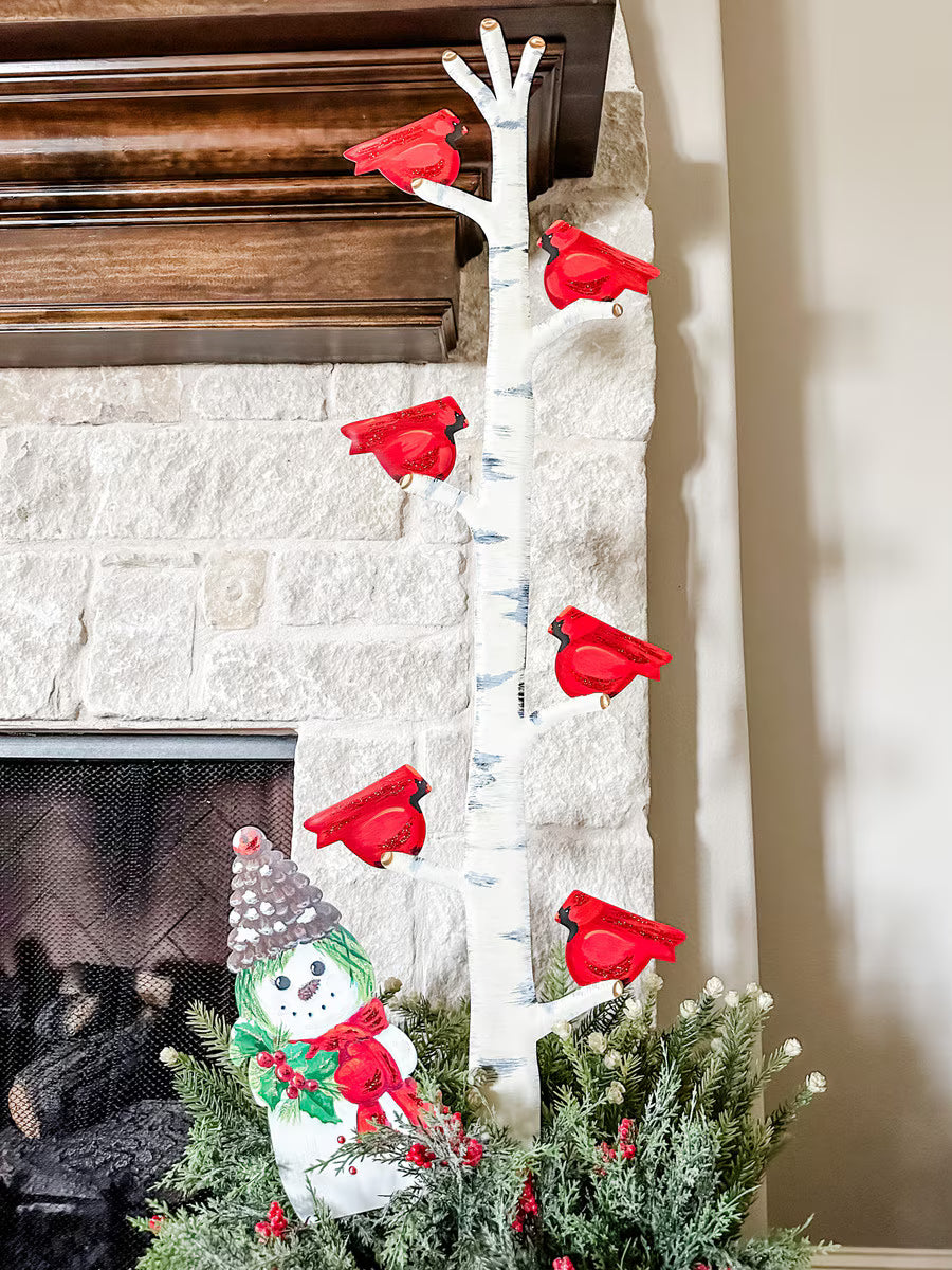 Cardinals on a Branch Stake