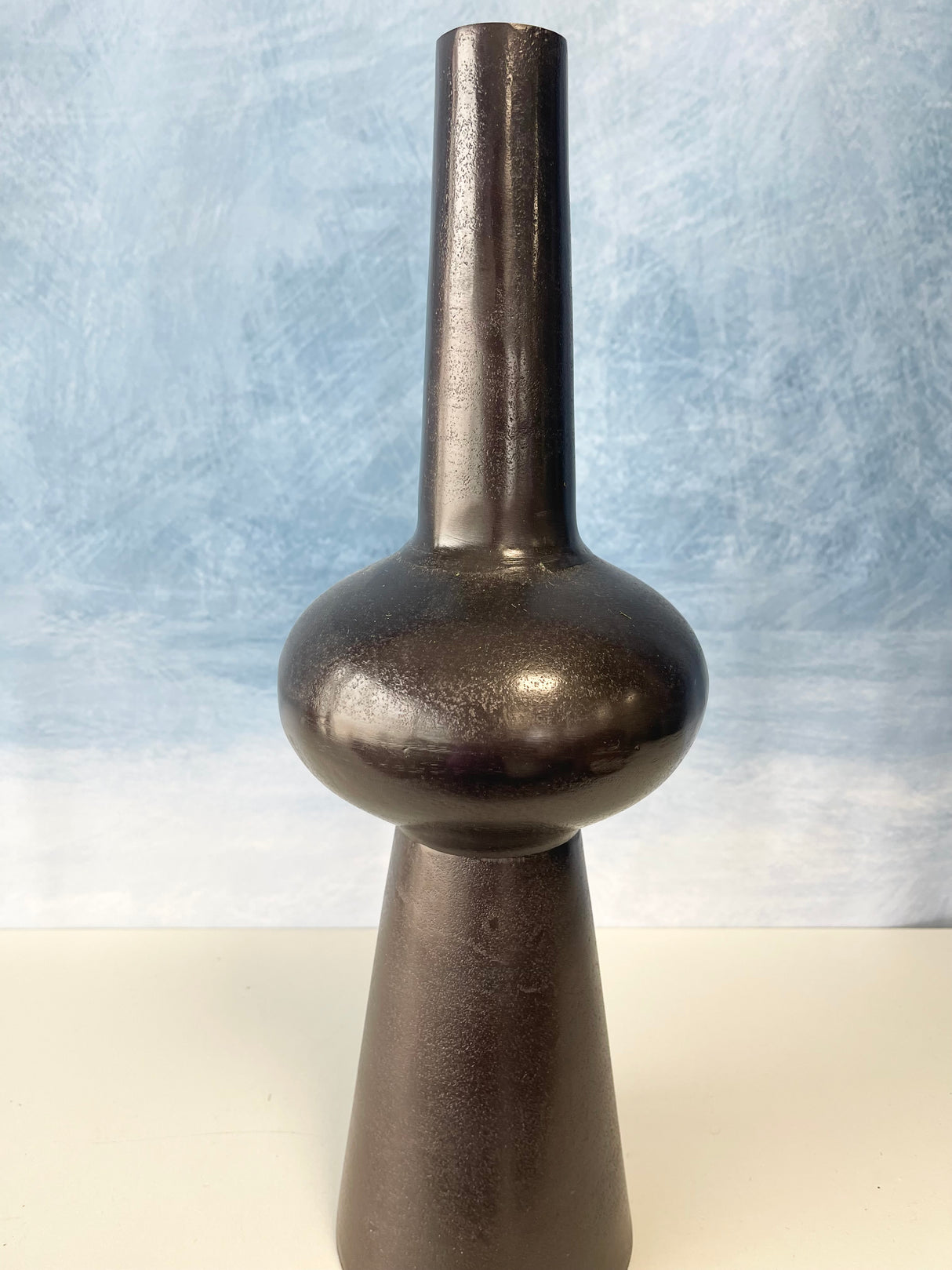 Large Harbor Bronze Metal Vase