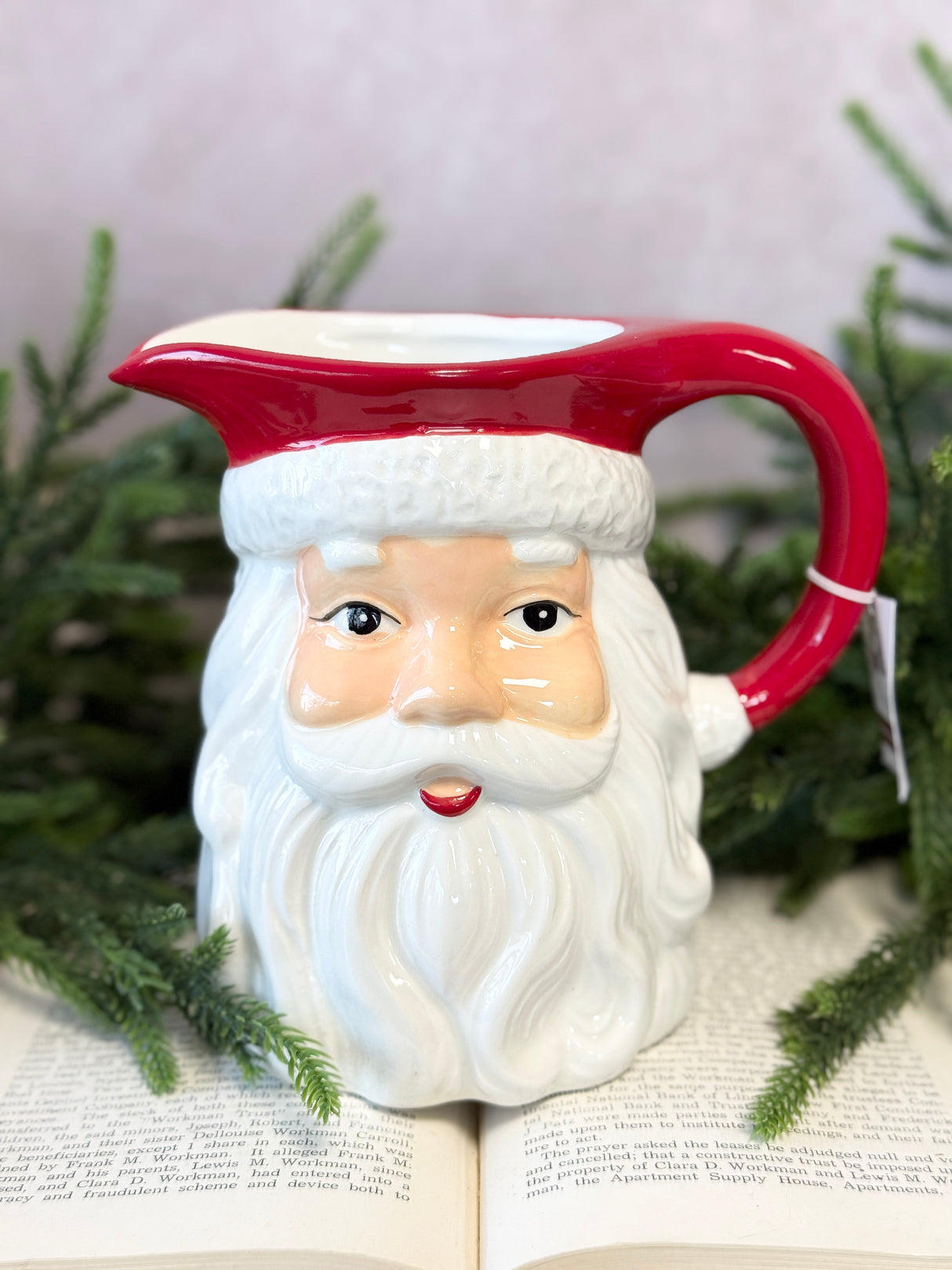 Vintage Look Santa Pitcher