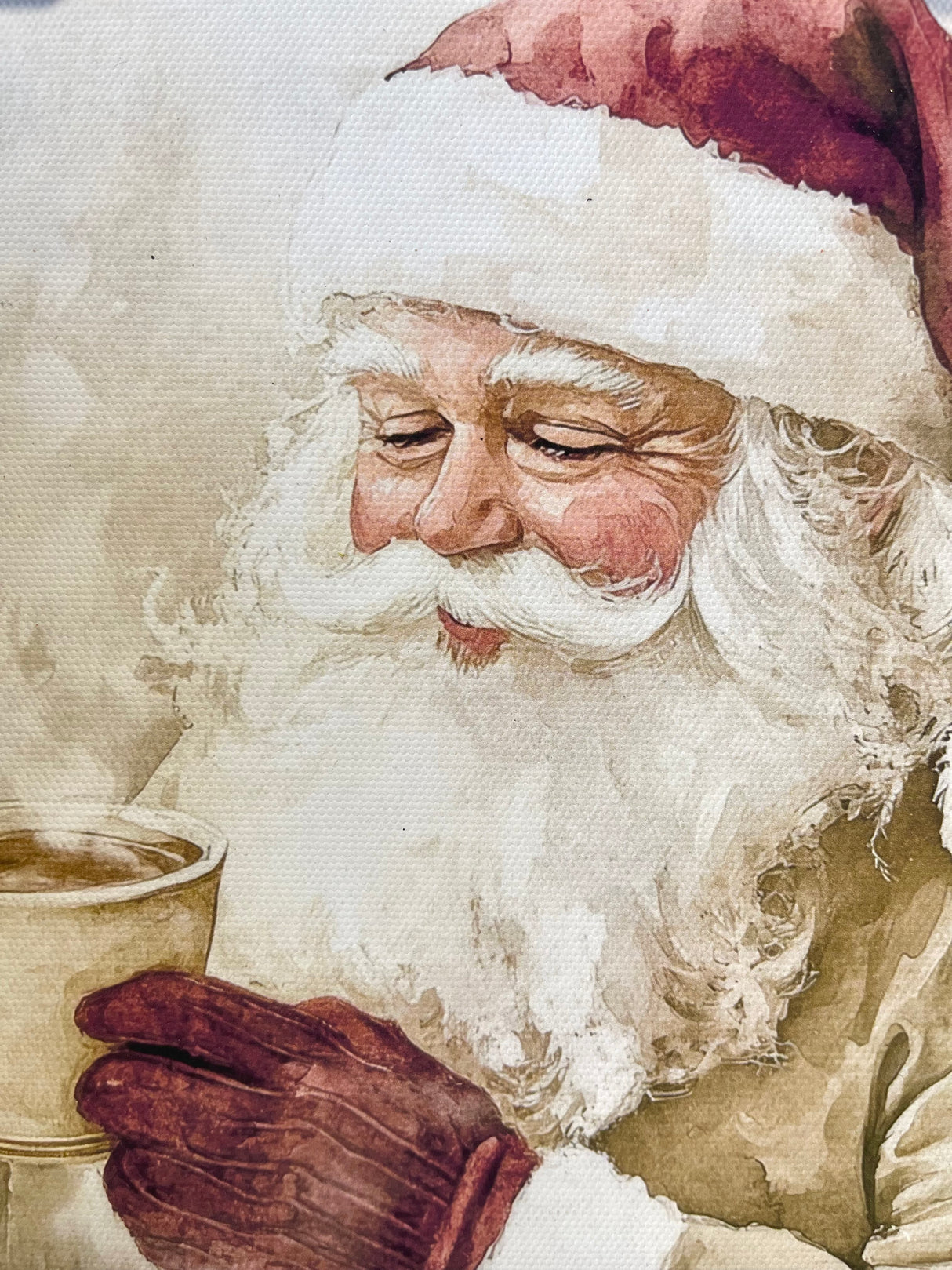 Provincial Cocoa Santa Framed Art