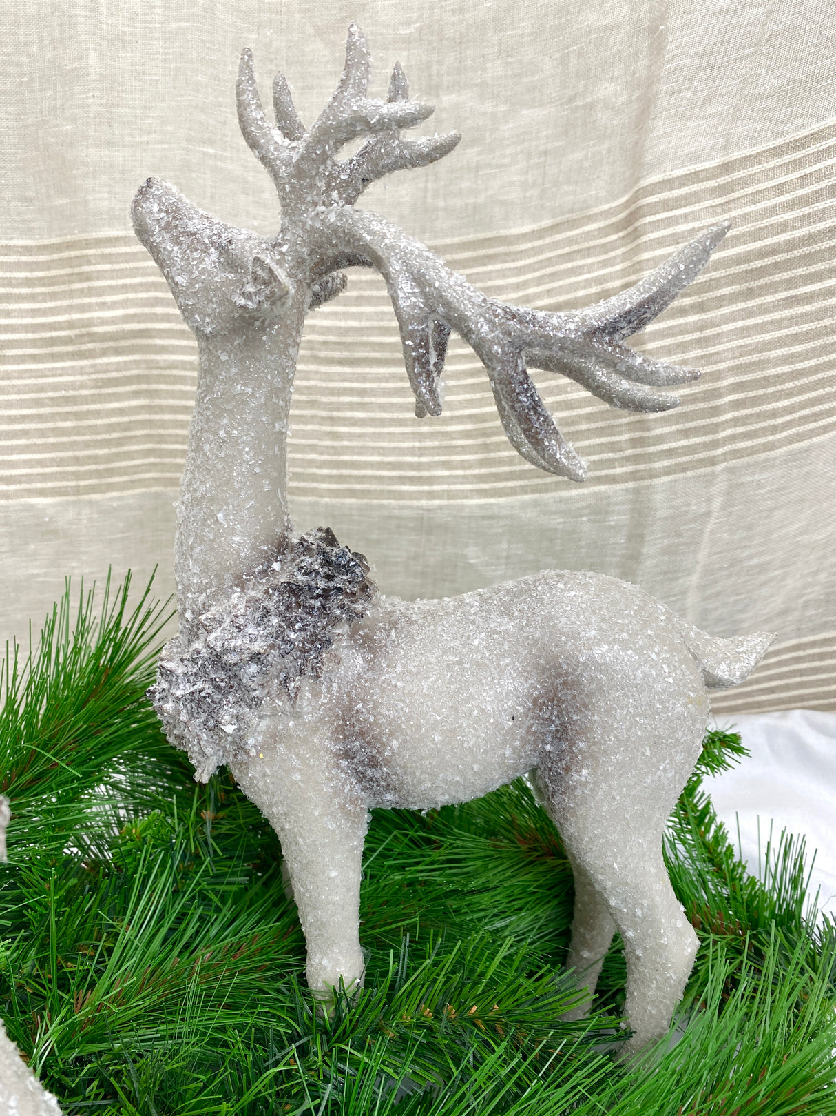 16" Resin Glitter Woodland Deer
