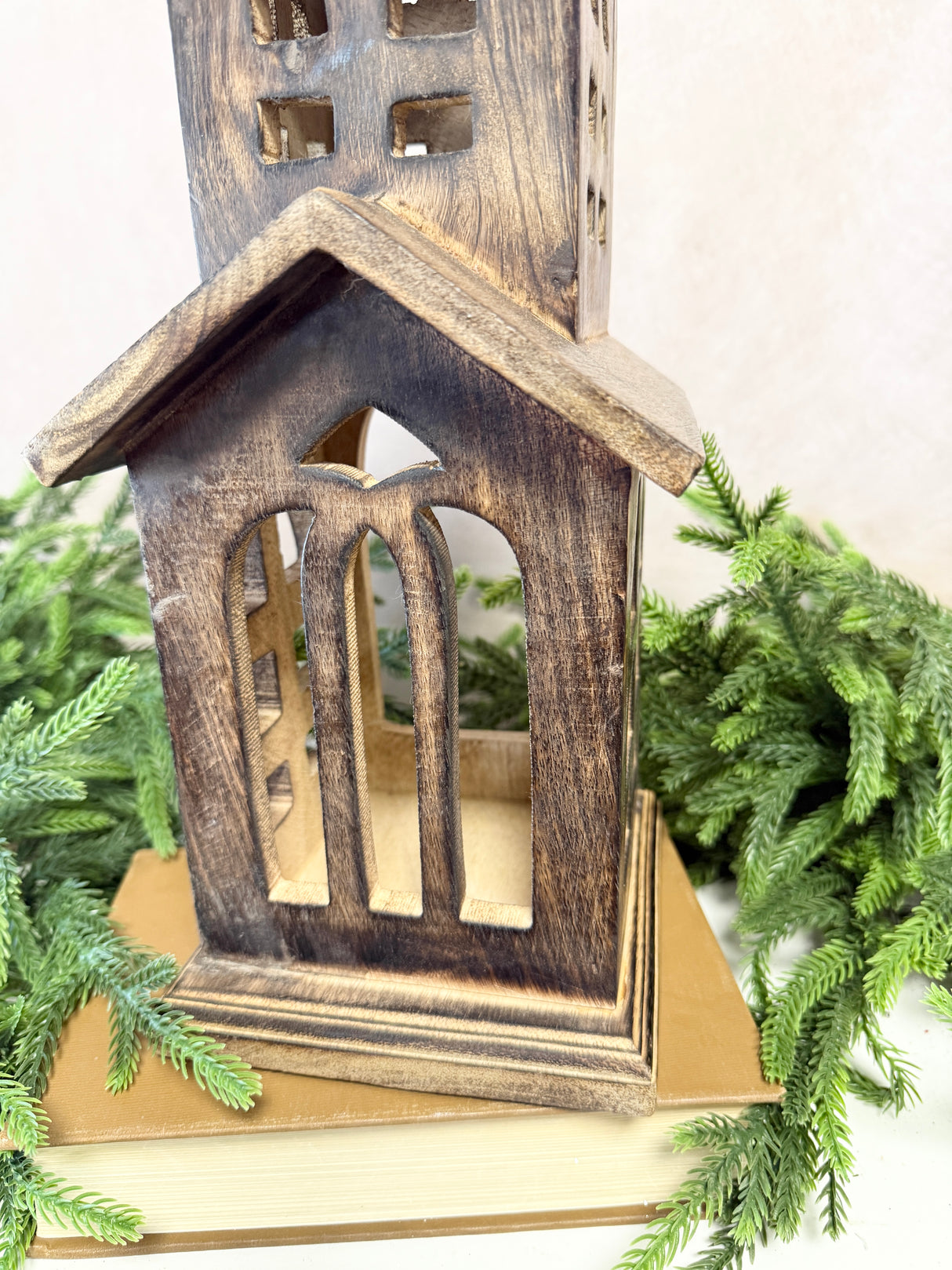 Dark Mango Wood Church