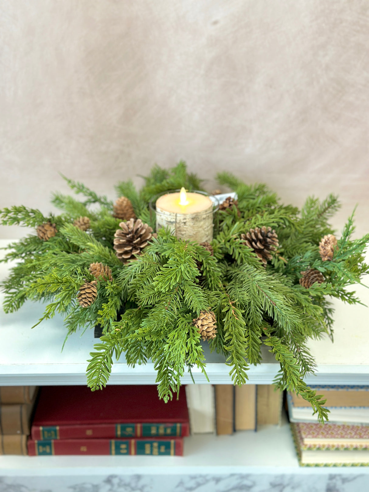 22" Winter Pine Centerpiece