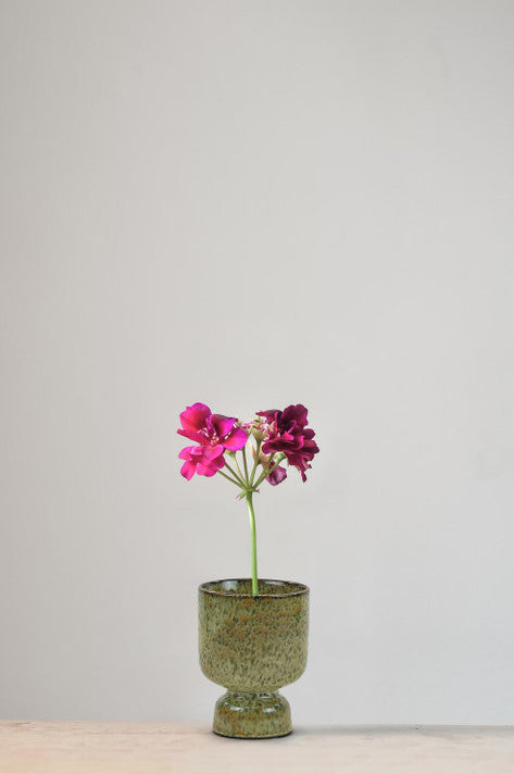 Large Brown Speckled Riser Planter