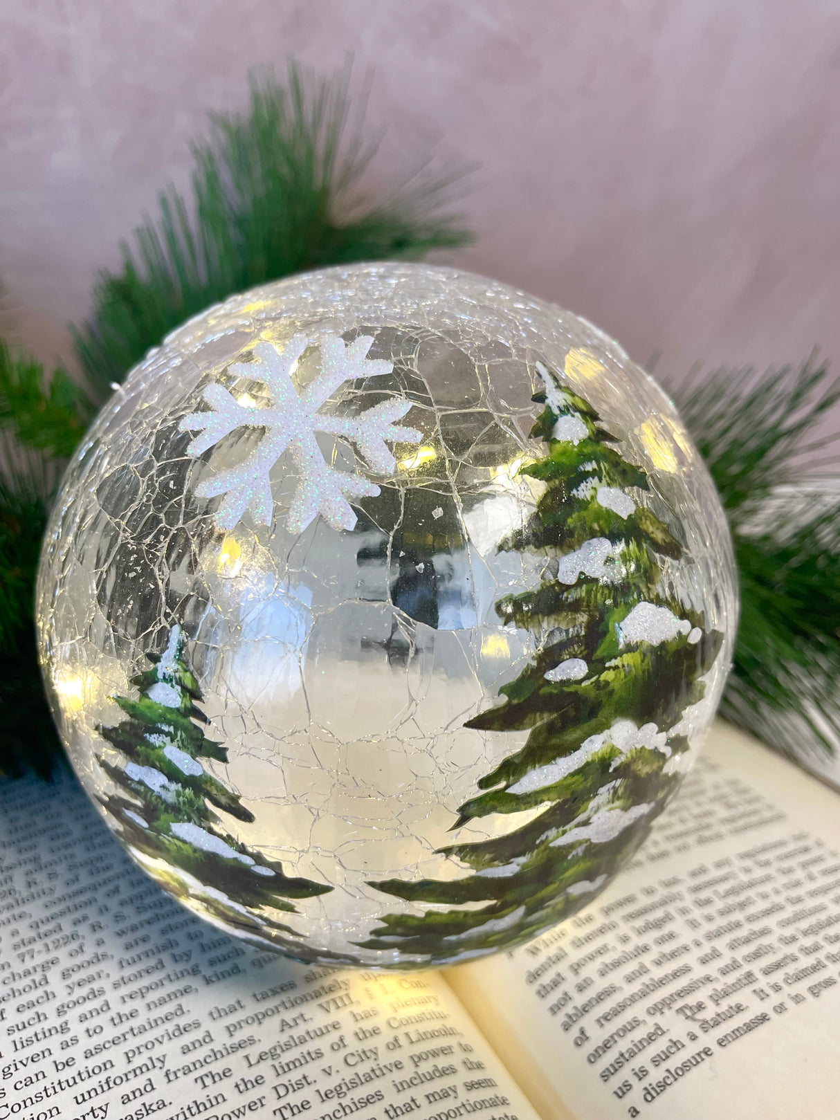 Winter Stories Lighted Glass Orb