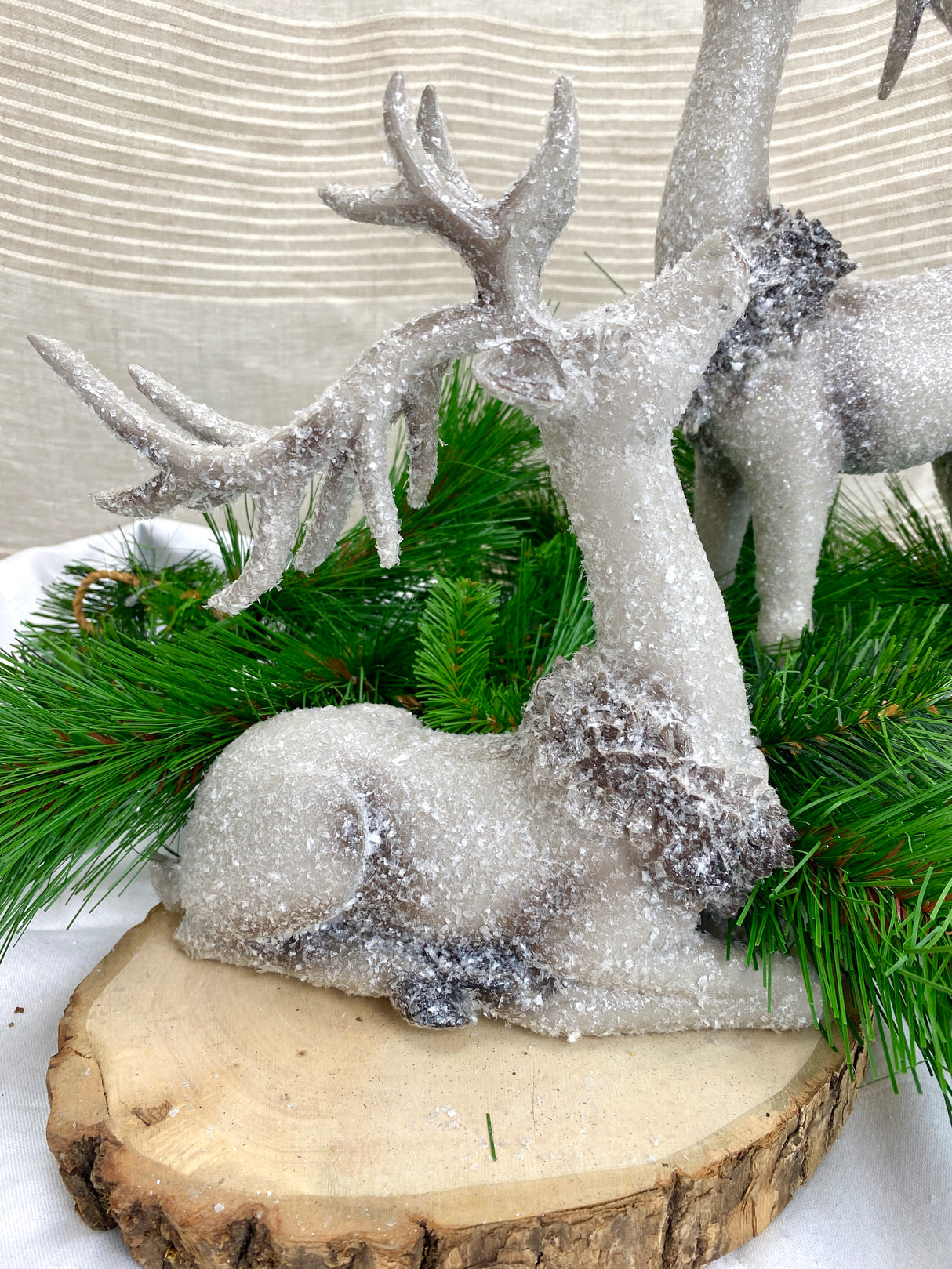 9.5" Resin Glitter Woodland Deer
