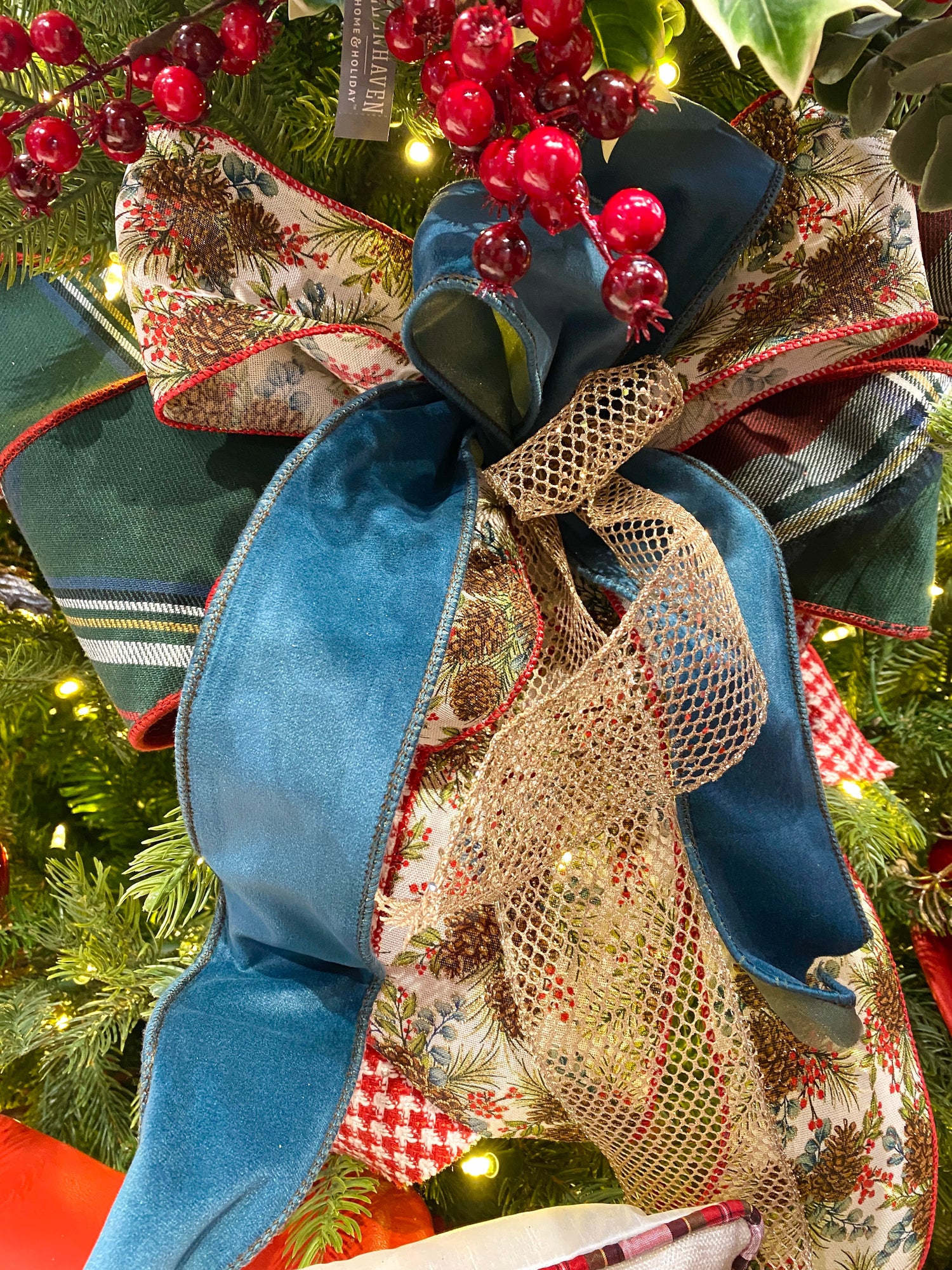Jumbo Pinecone Cheer Bow