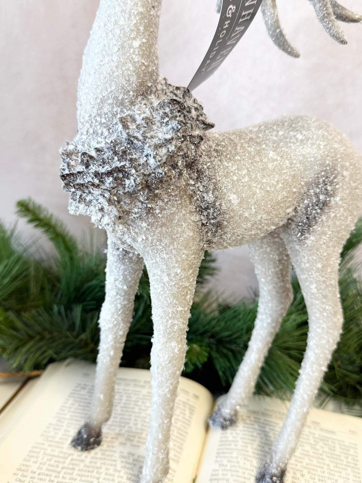 16" Resin Glitter Woodland Deer