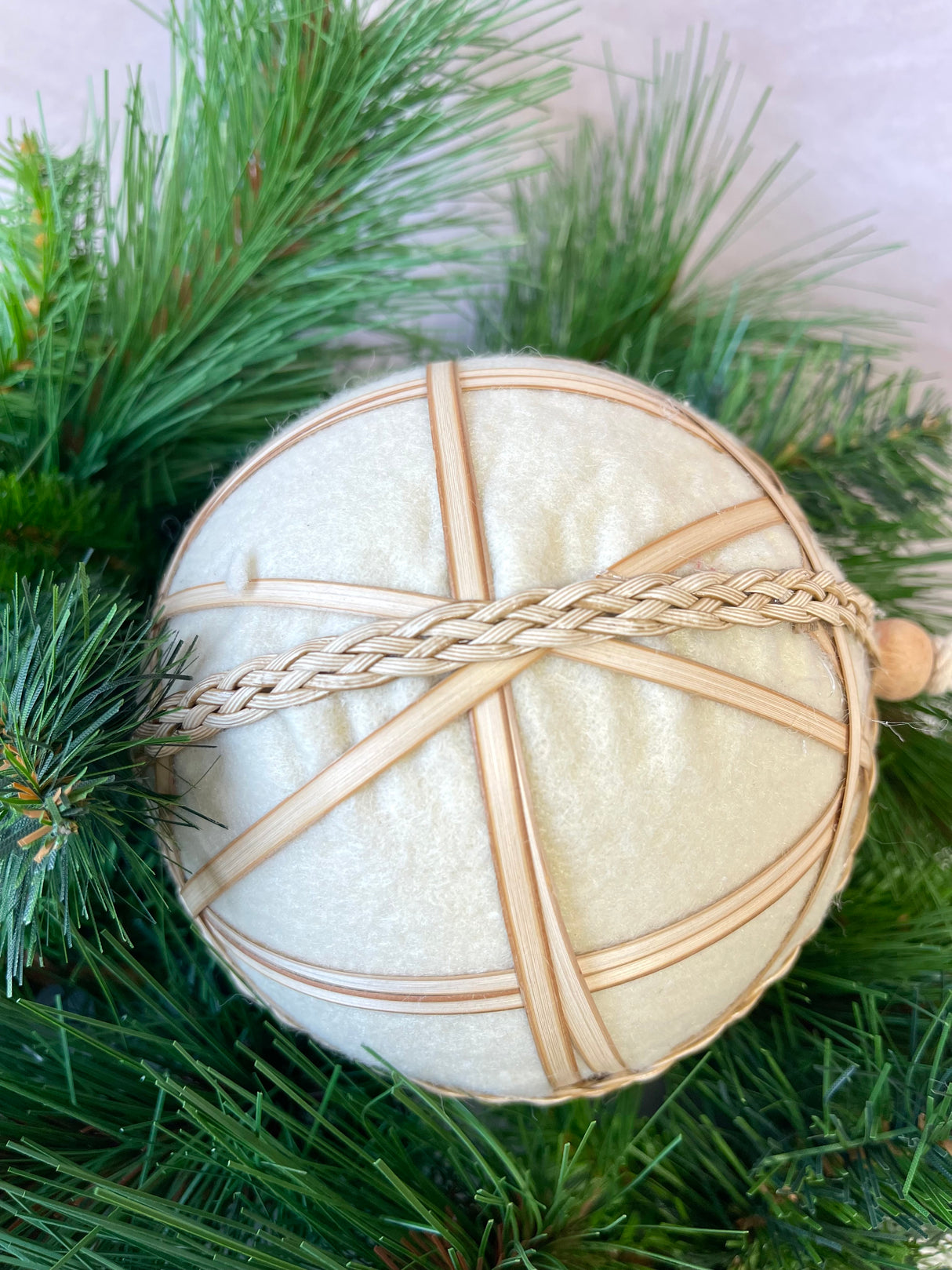 Nordic Rattan Felt Ornament