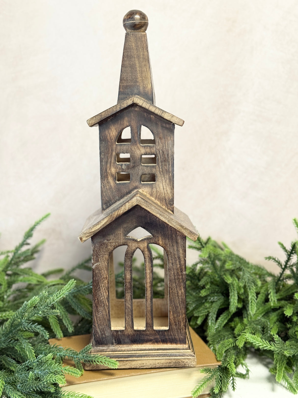 Dark Mango Wood Church