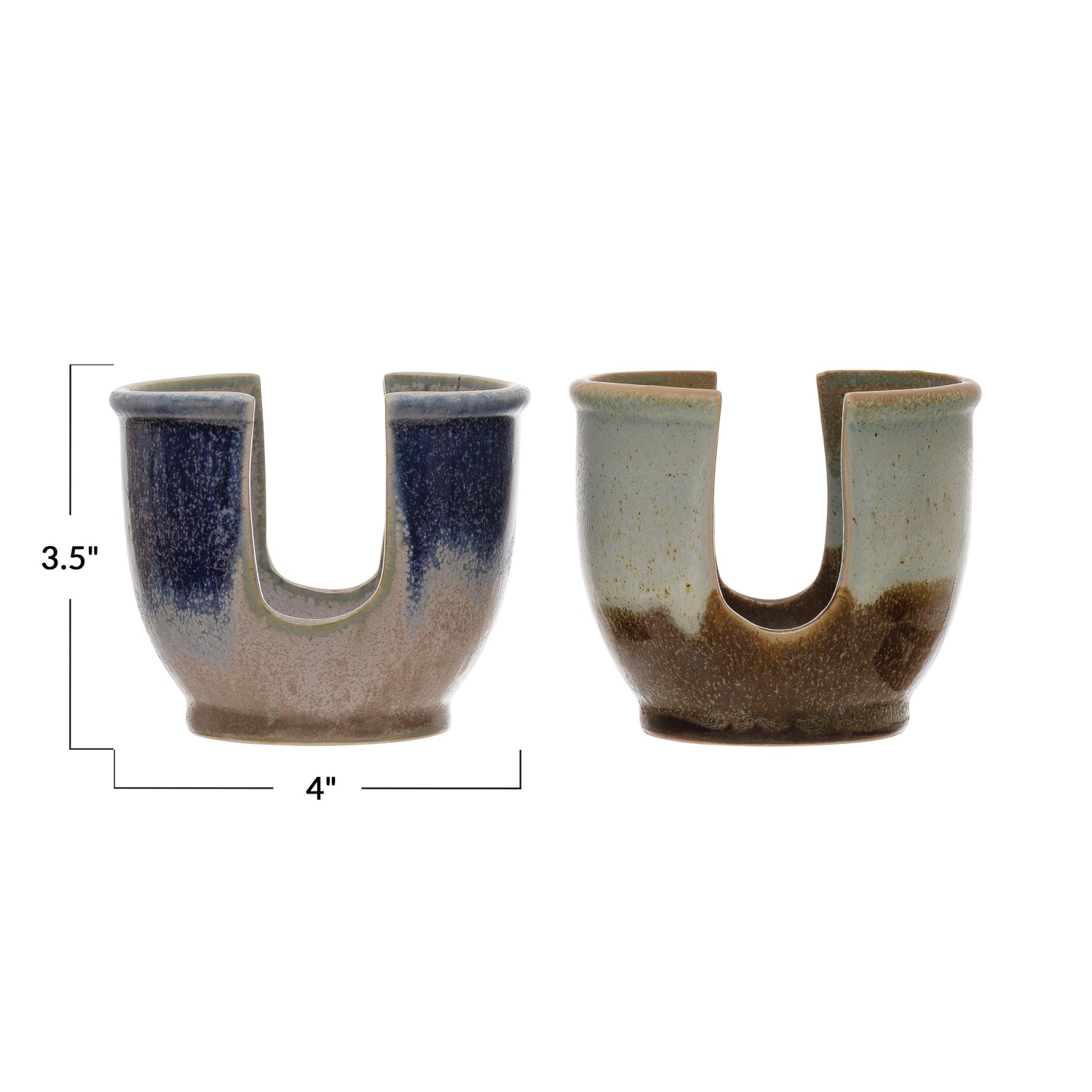 Stoneware Sponge Holder with Glaze - 2 Colors