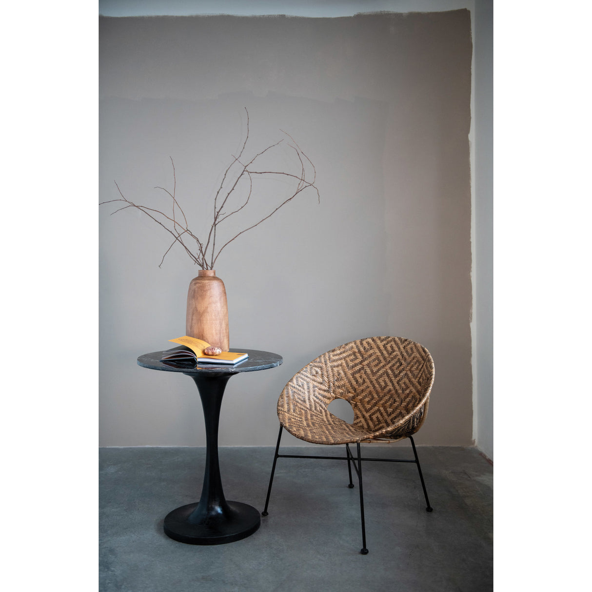 Walnut Stain Paulownia Wood Vase