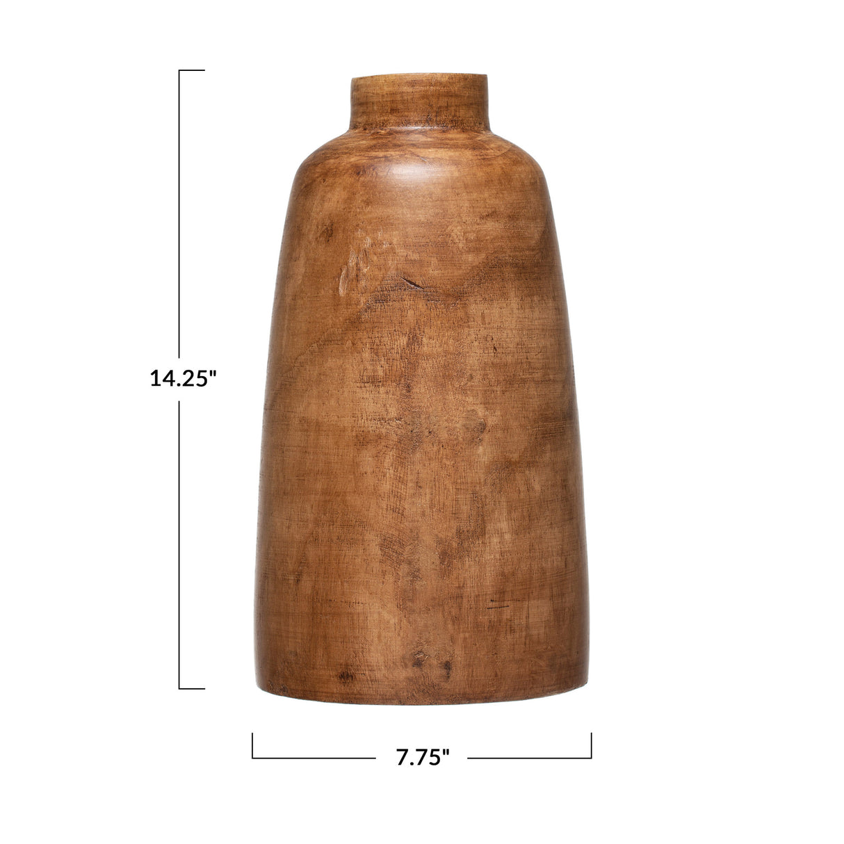 Walnut Stain Paulownia Wood Vase