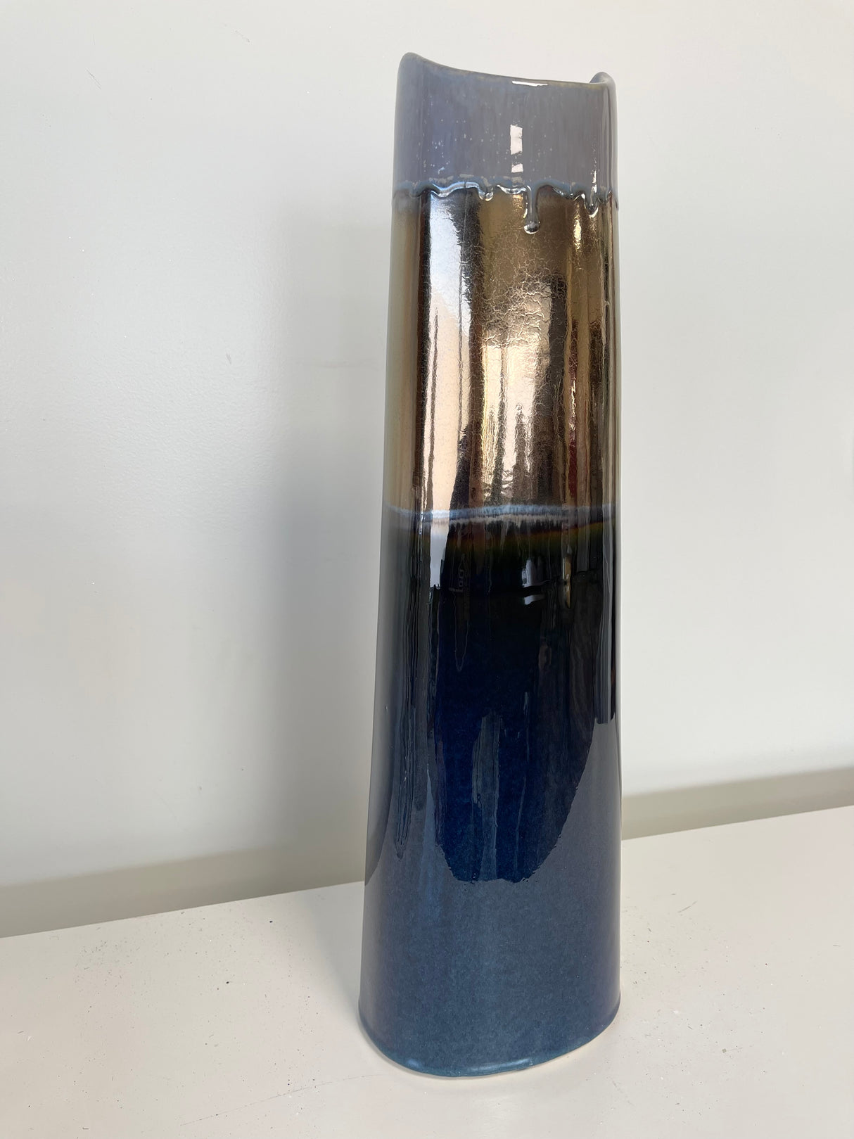 Large Earthenware Oval Vase