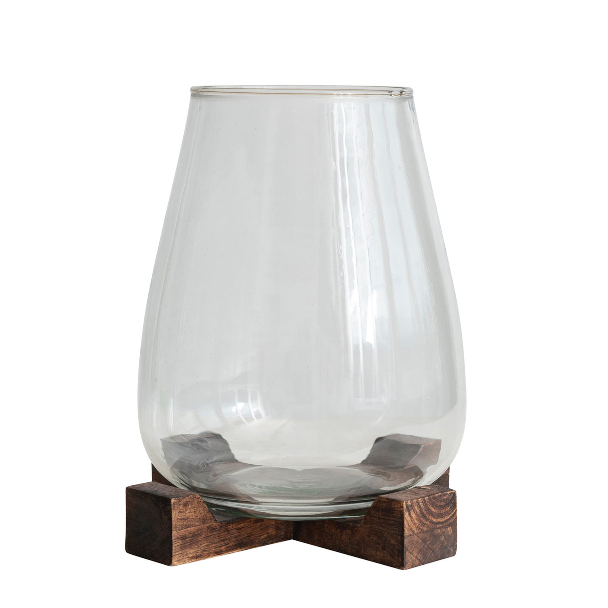 Amarillo Round Glass Huricane Set