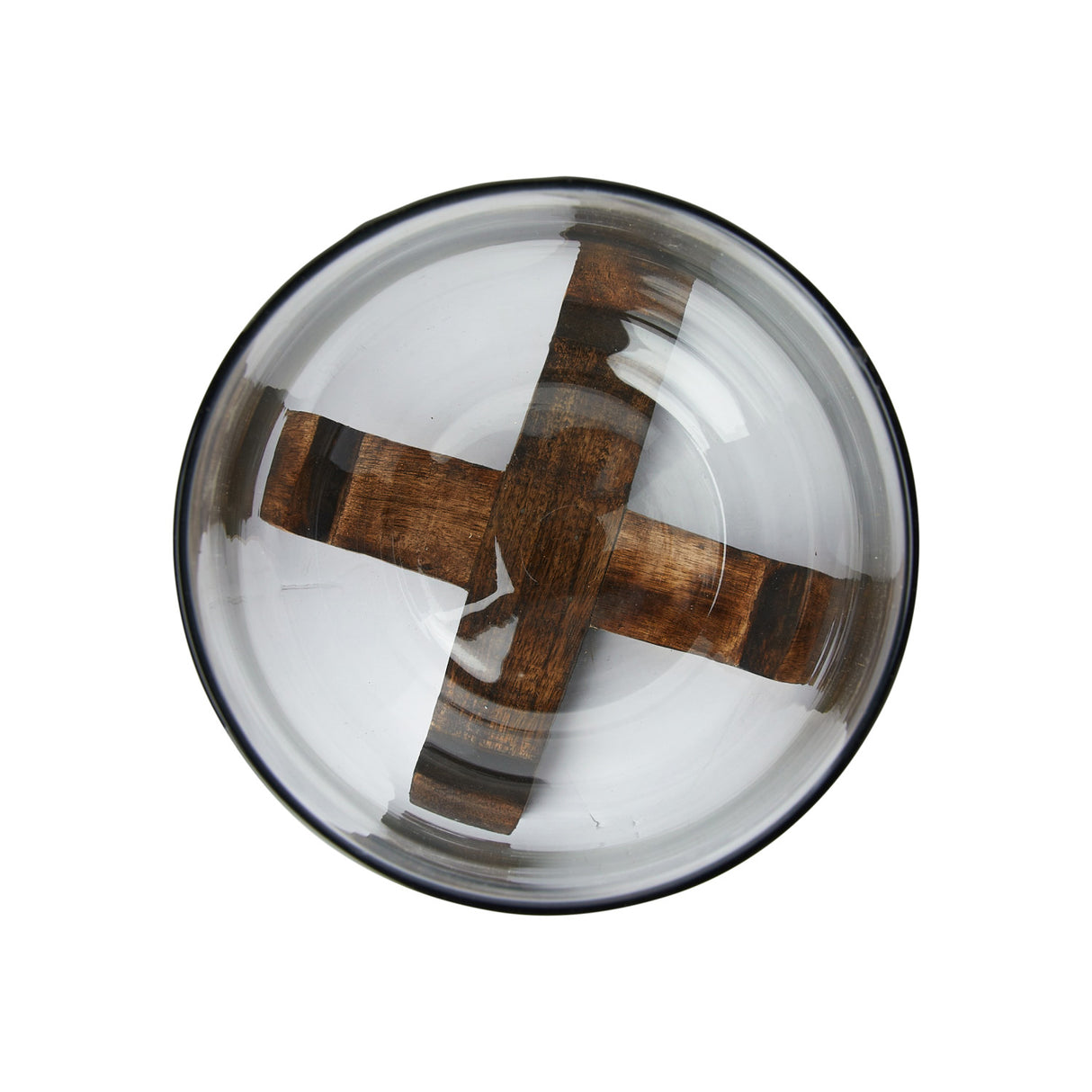 Amarillo Round Glass Huricane Set