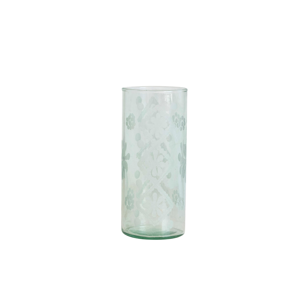 Recycled Etched Glass Vase