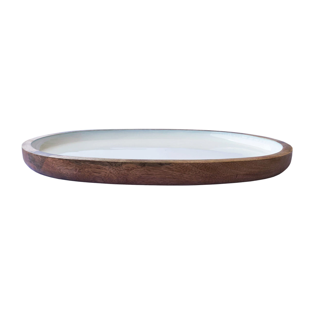 White Enameled Mango Tray
