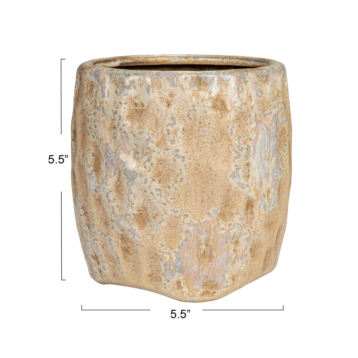 Reactive Glaze Terra-cotta Planter