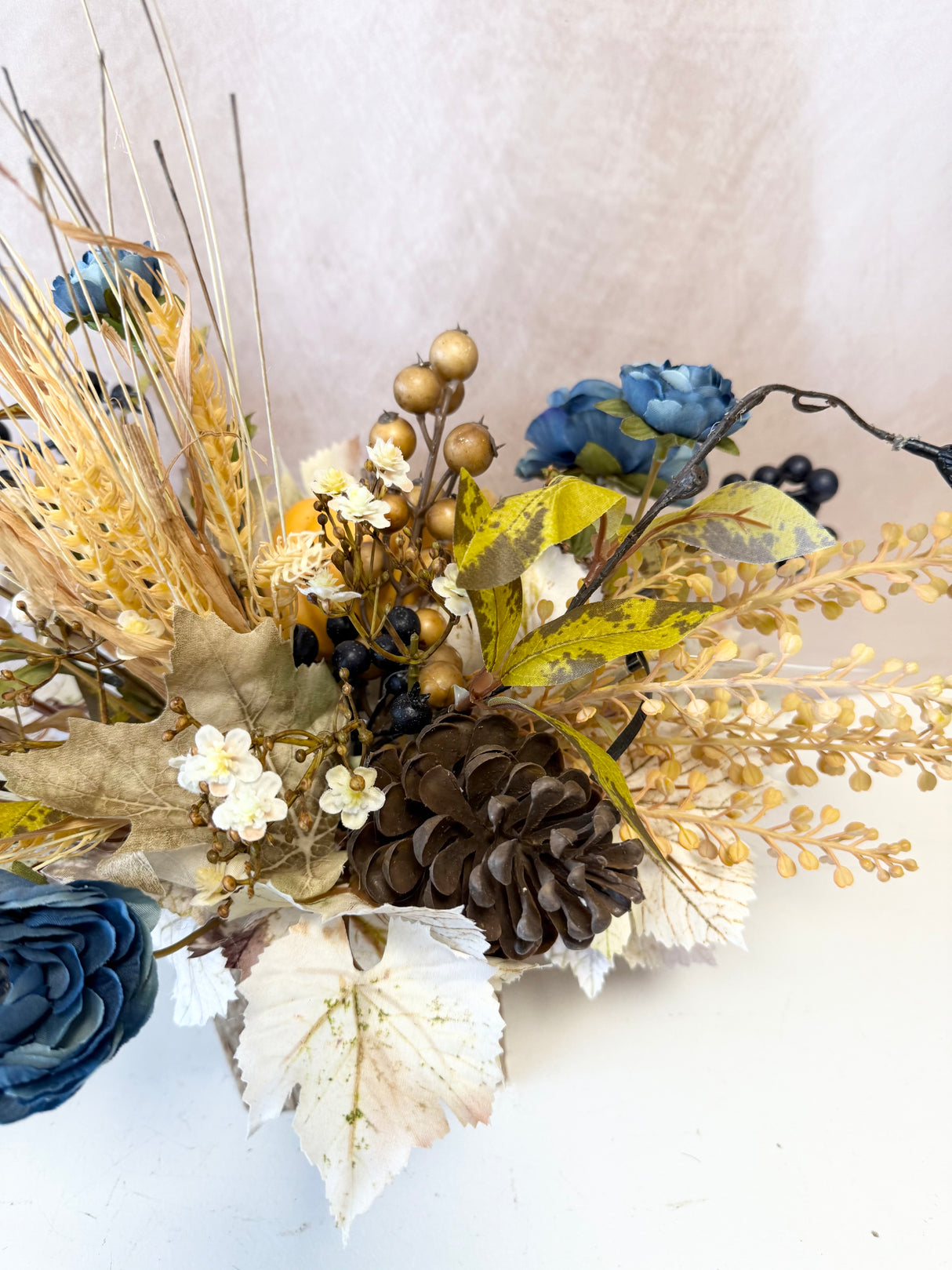 21" Blue October Centerpiece Design 2