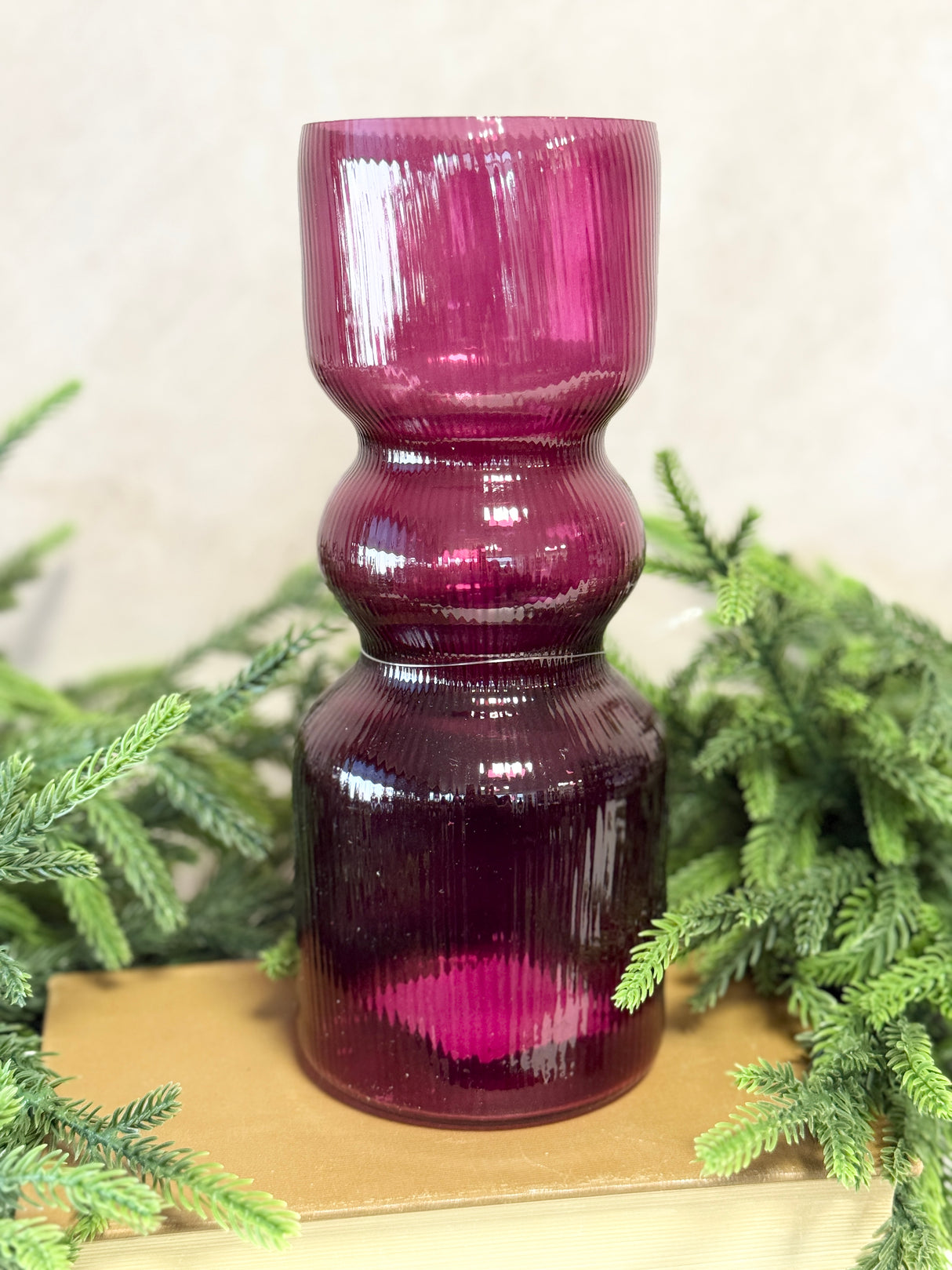 10" Rich Cherry Candleholder
