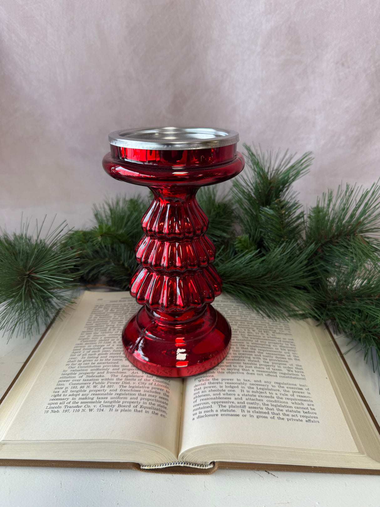 8" Kavala Glass Tree Candleholder