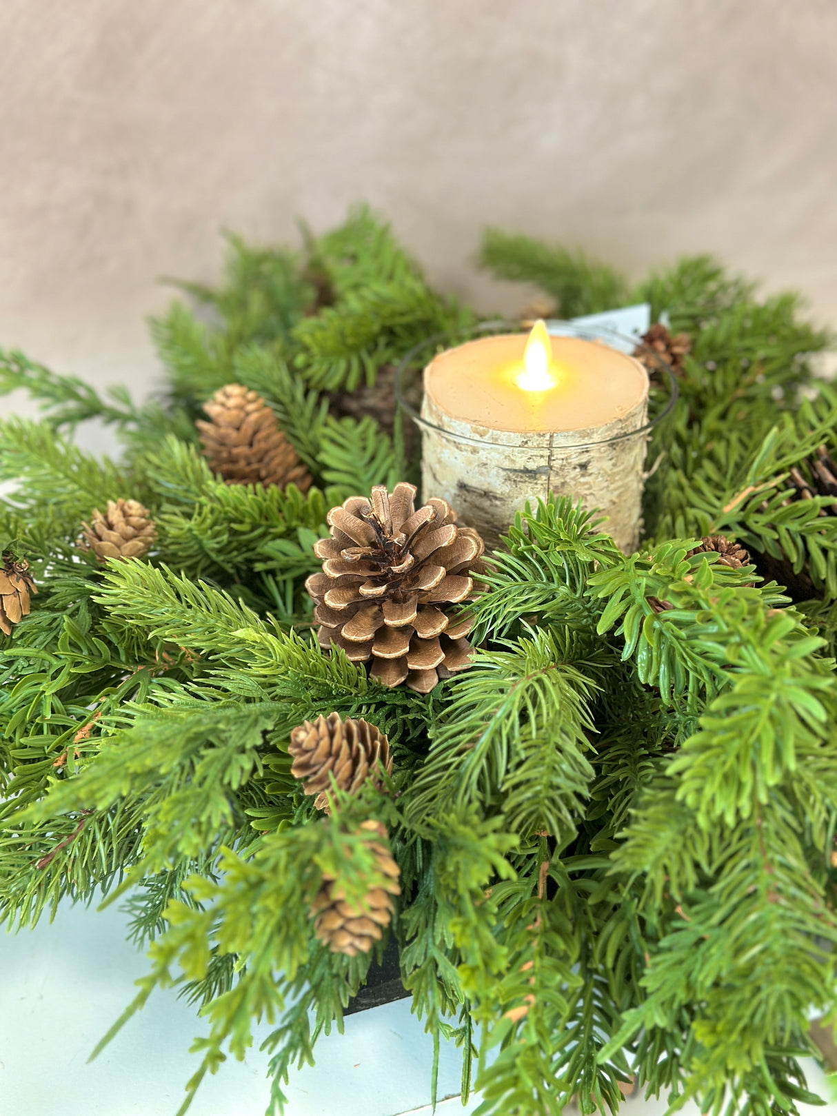 22" Winter Pine Centerpiece