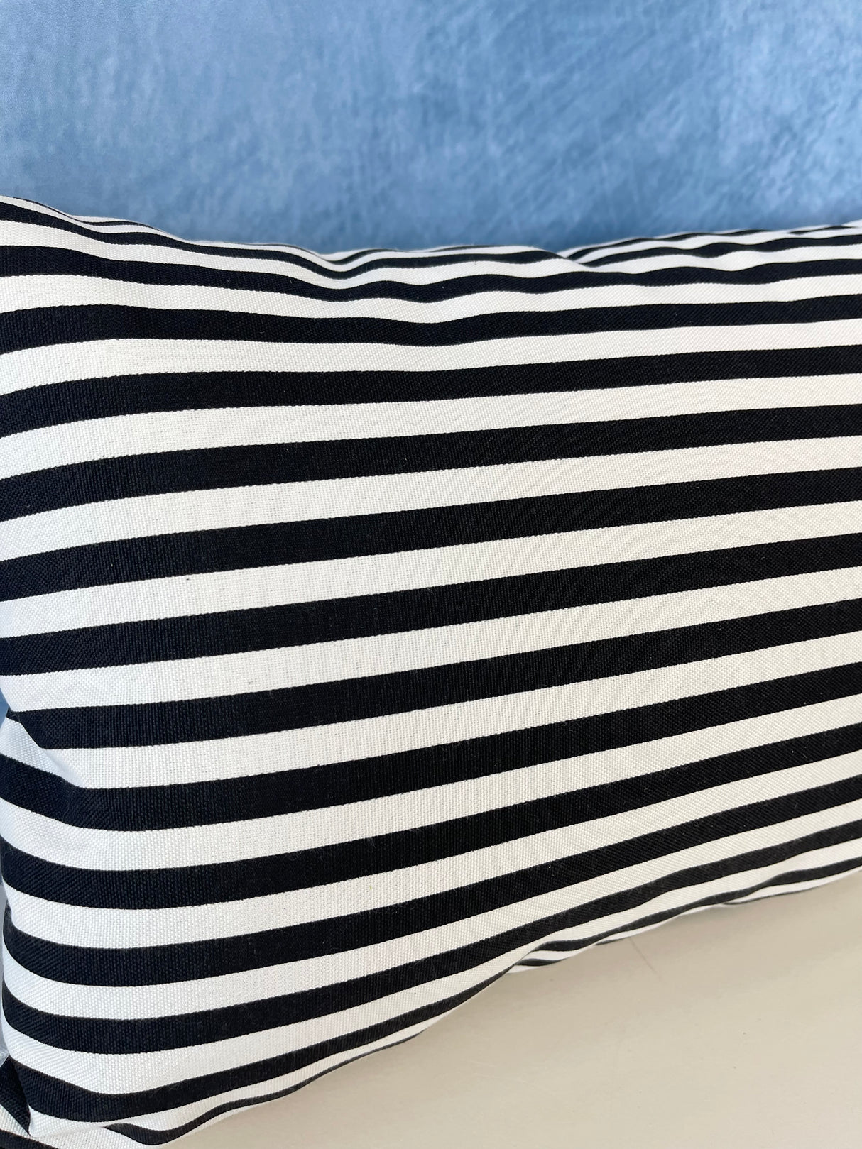 Outdoor Trapeze Black Stripe Pillow