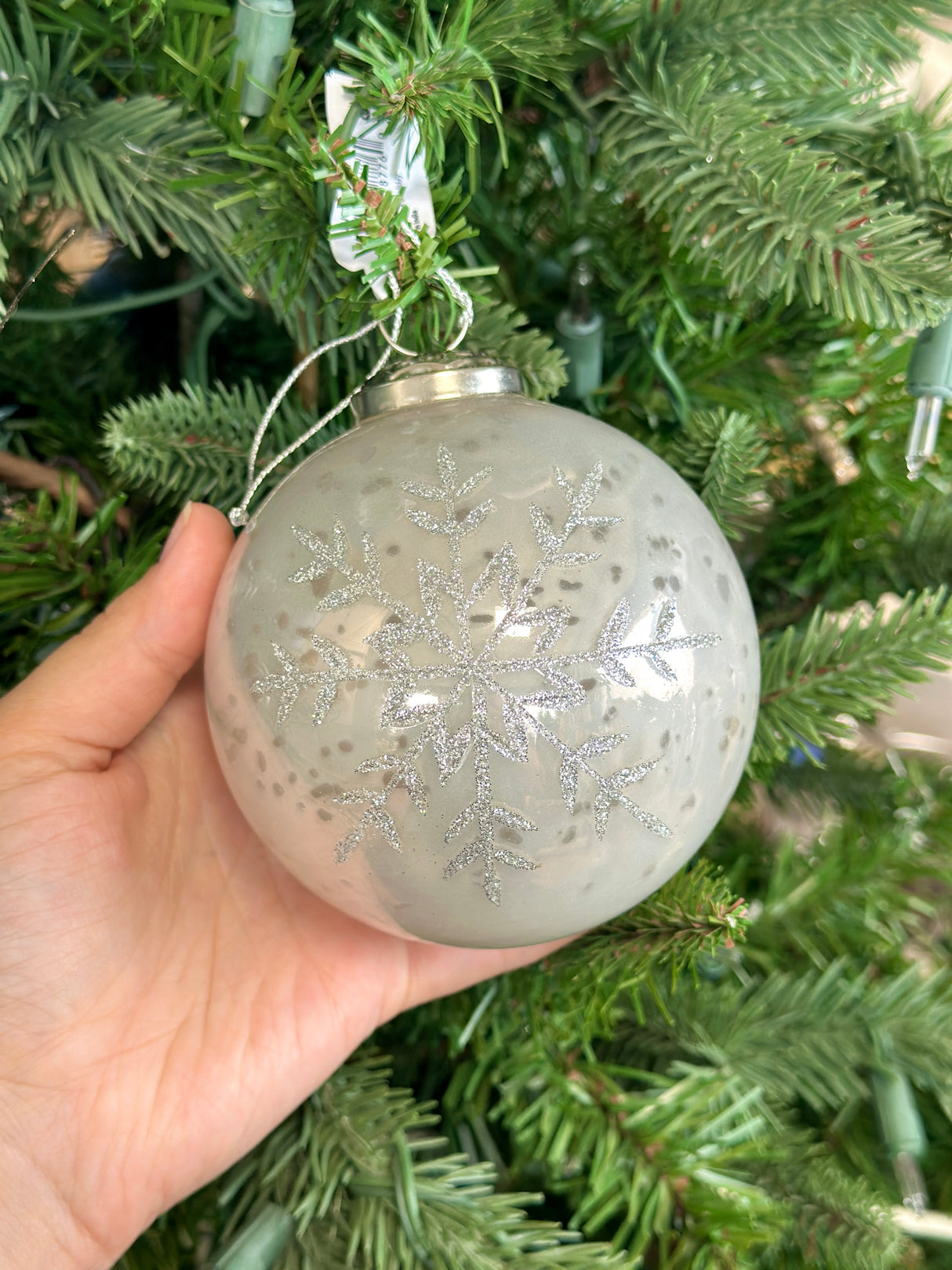 Etched Glitter Snowflake Ornament