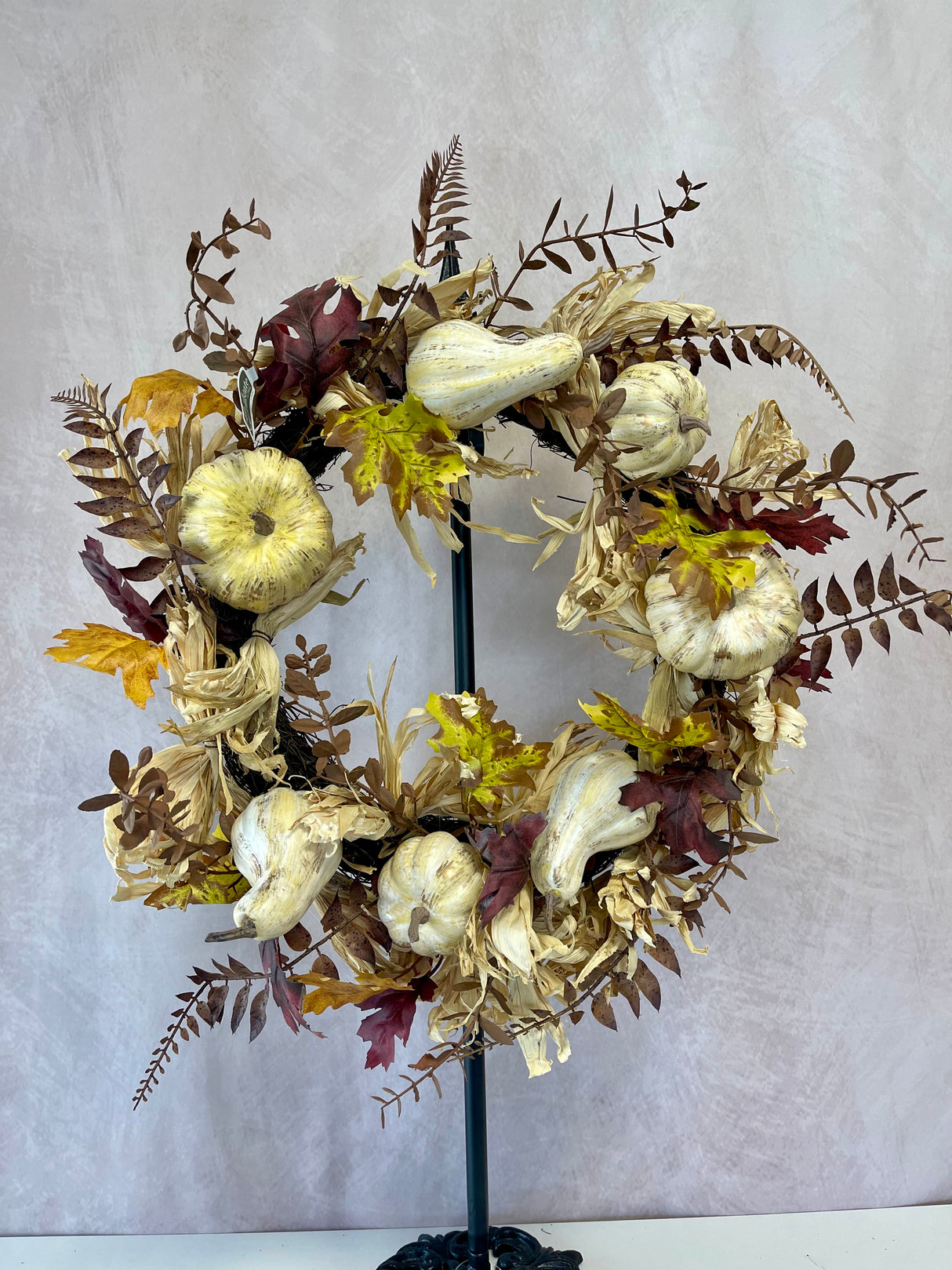 Pumpkin Fern Maple Wreath