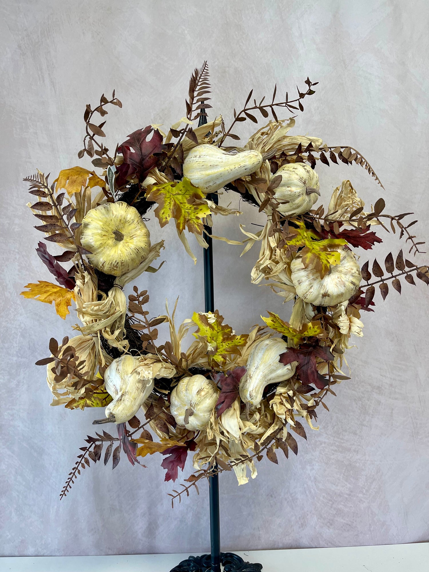 Pumpkin Fern Maple Wreath