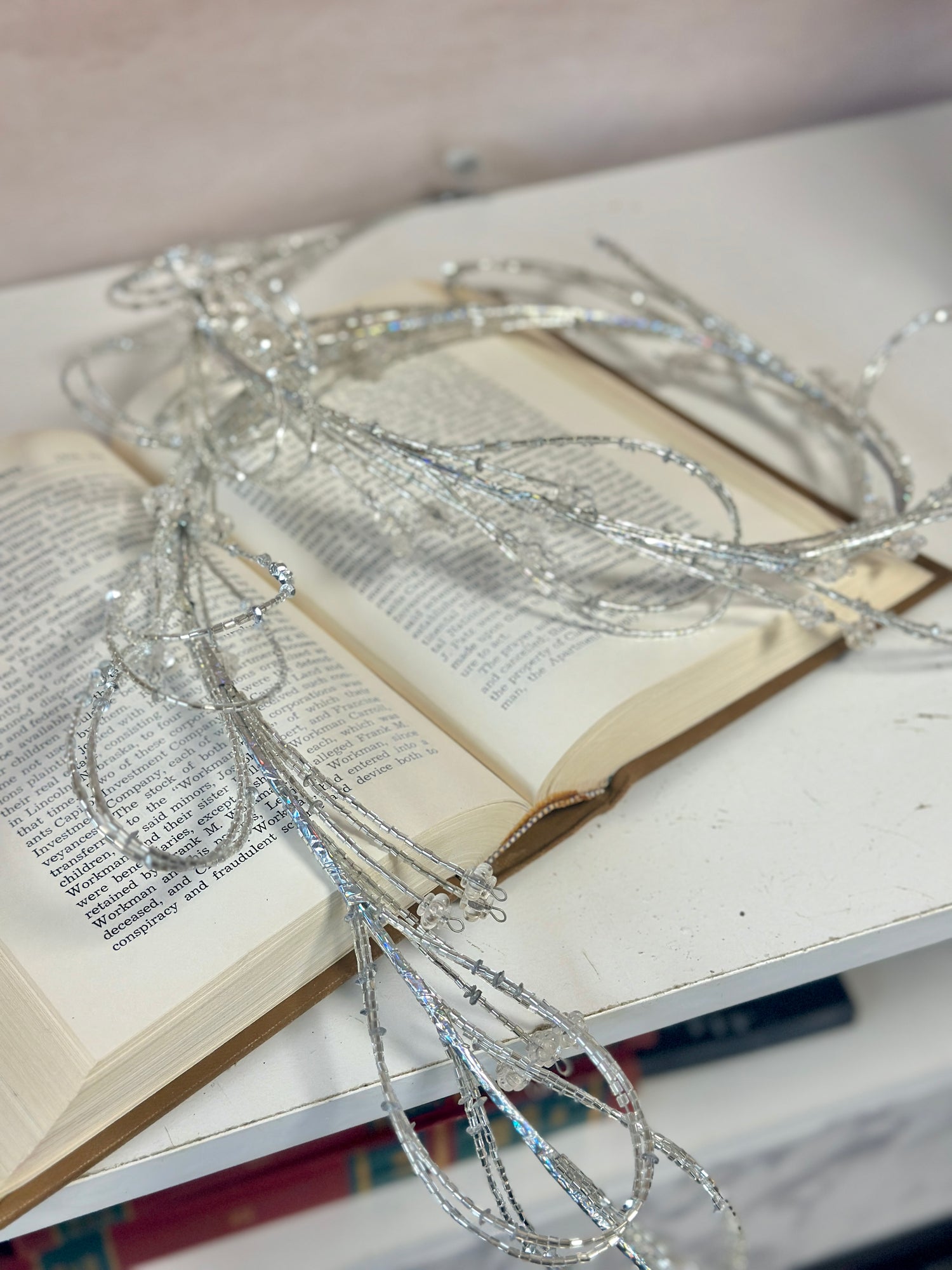 48" Acrylic Bugle Bead Garland