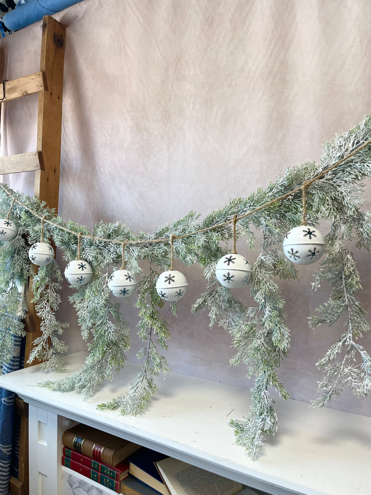 White Jubilant Jingle Bell Garland