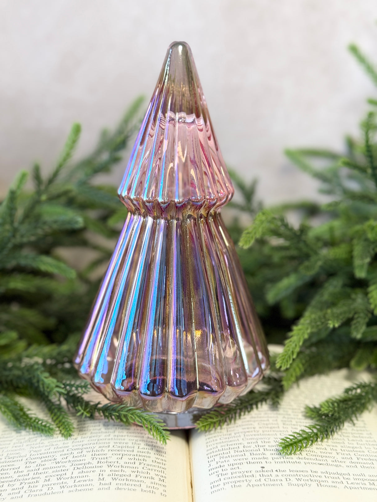 9" Volos Pink Glass Tree