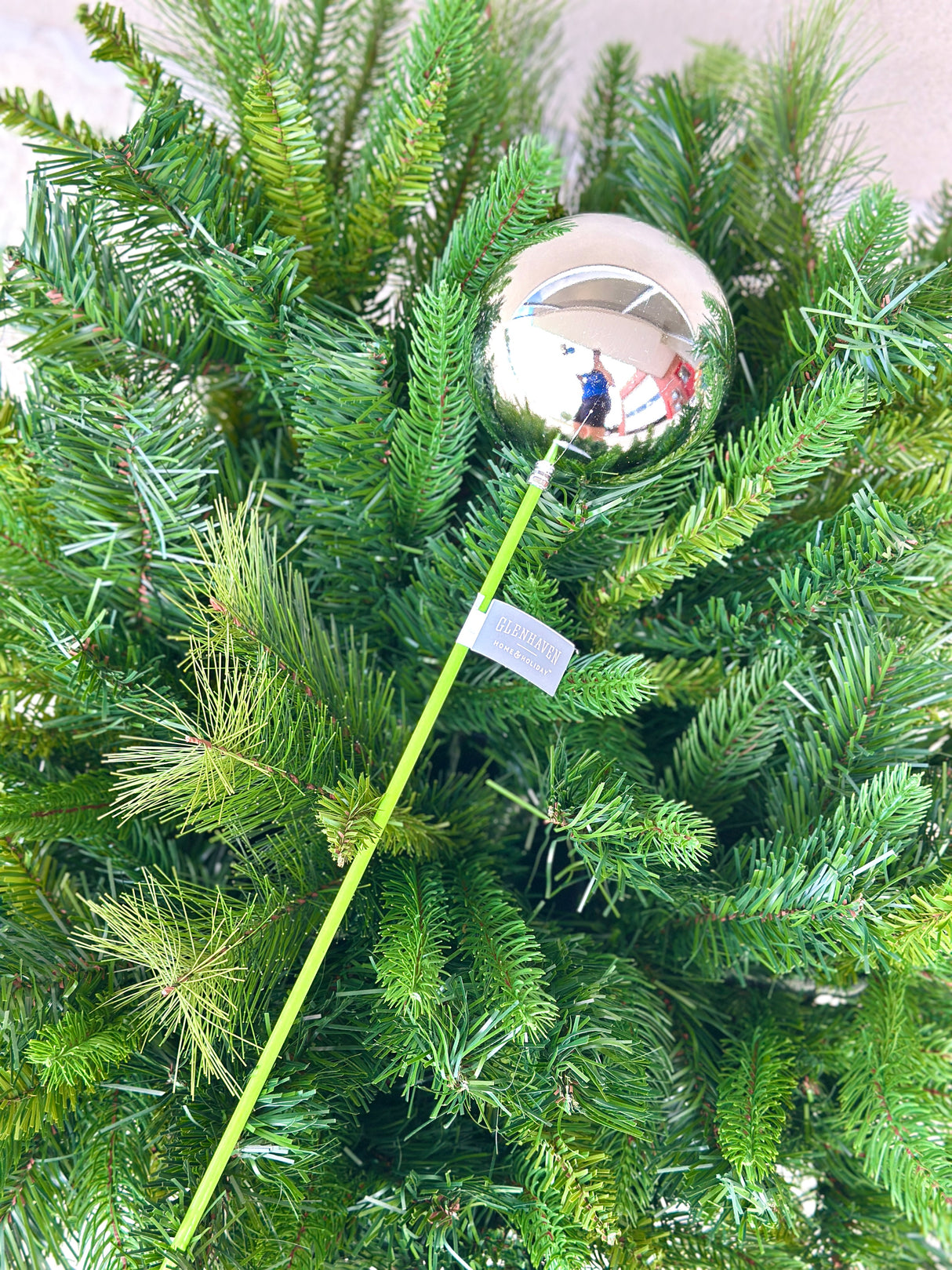 Shiny Silver Ornament Stake