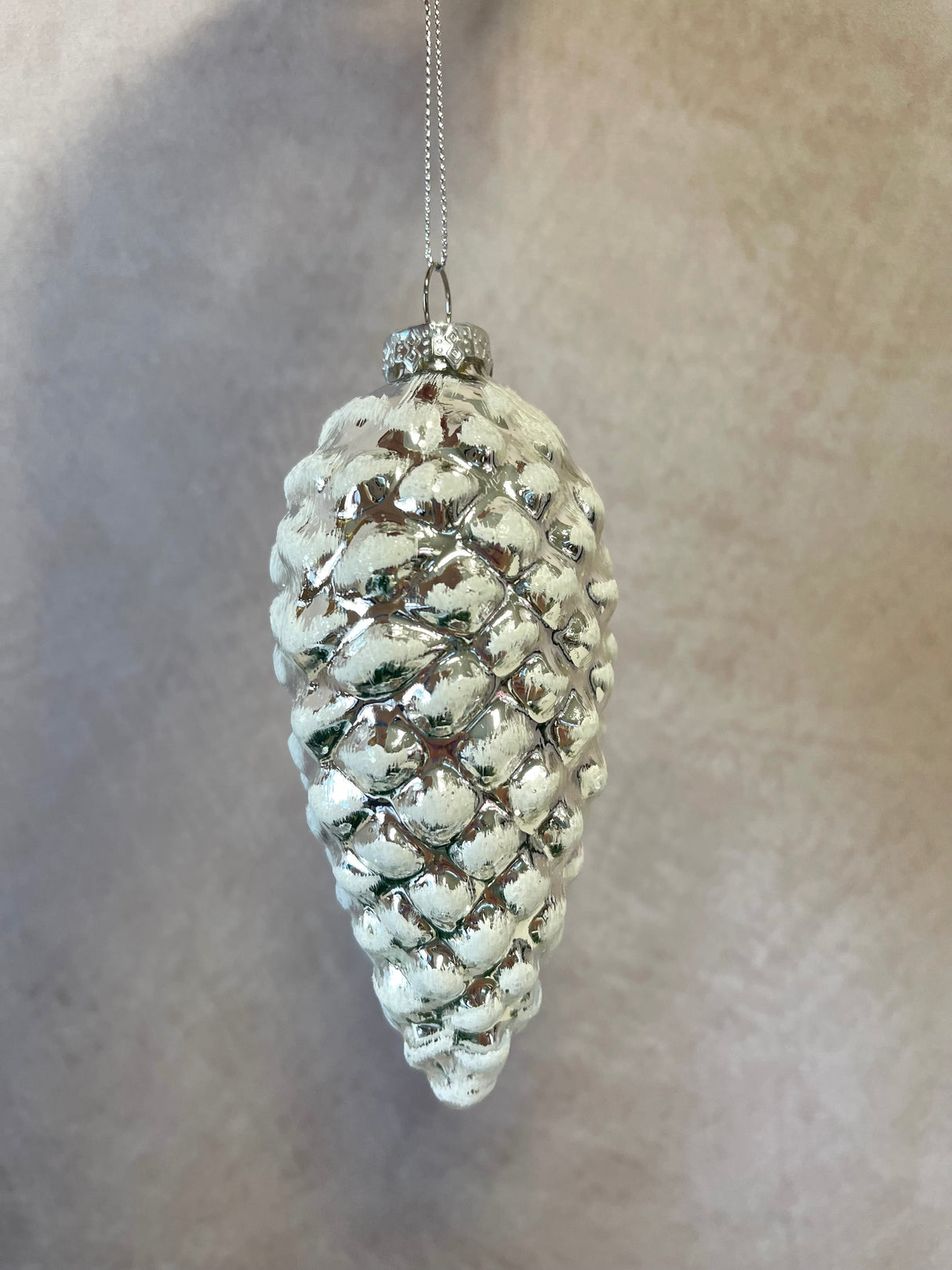 Sugar & Ice Glass Pinecone Ornament