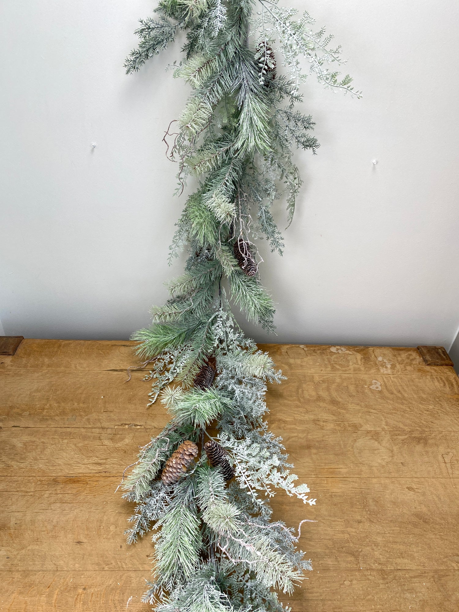 6' Snowflake Pinecone Garland